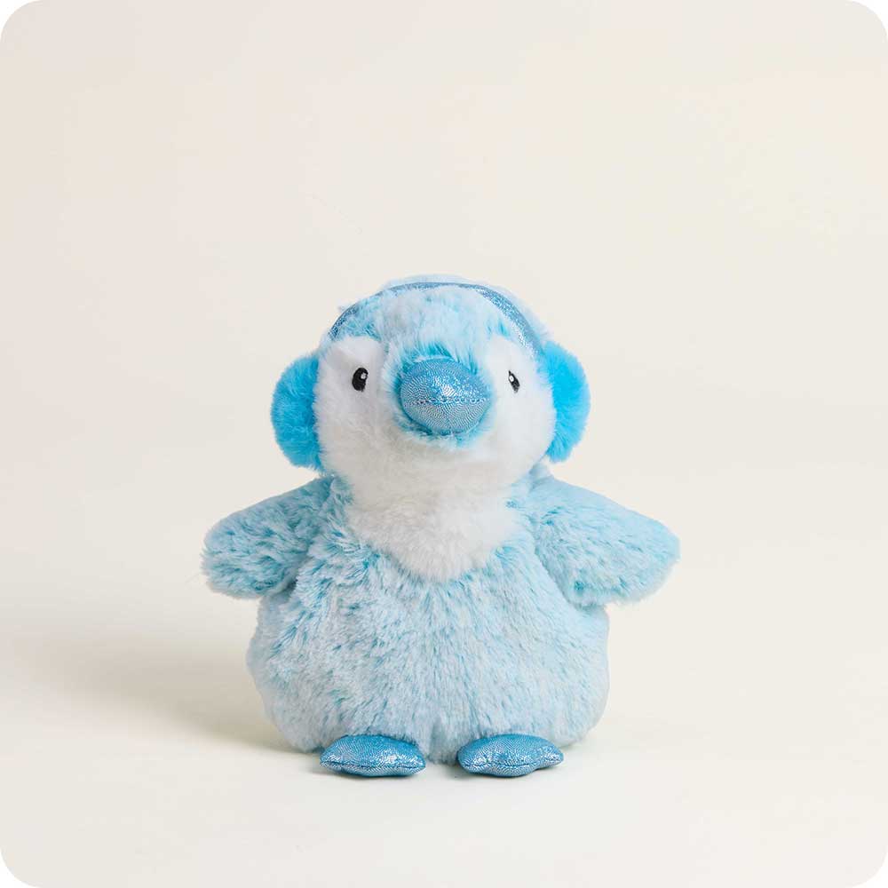 Blue Winter Penguin Warmies Junior