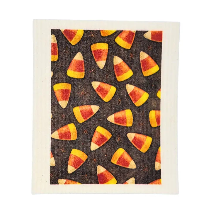 Candy Corn Swedish Sponge Cloth