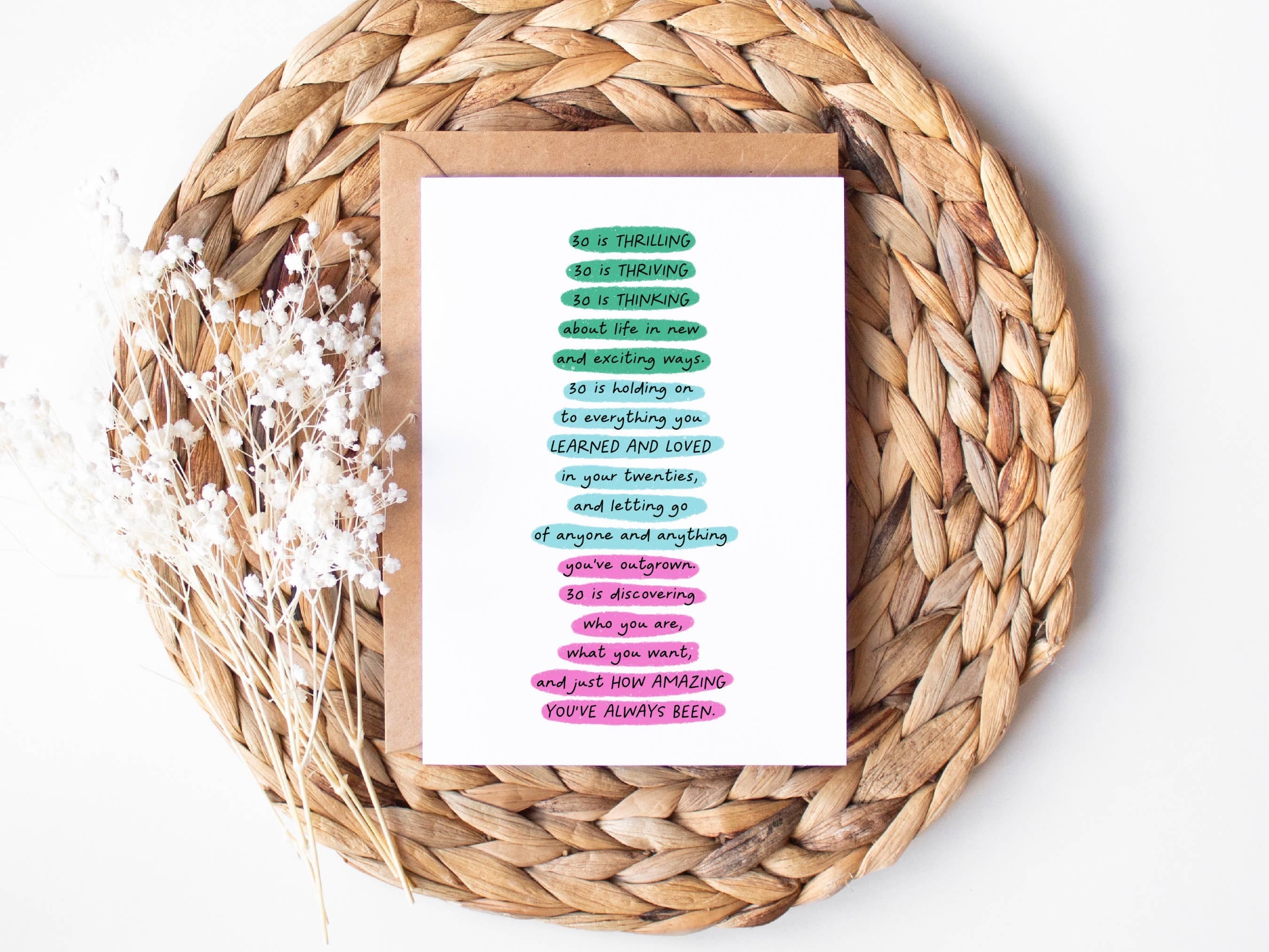 Card & Story LLC 30th Birthday Card