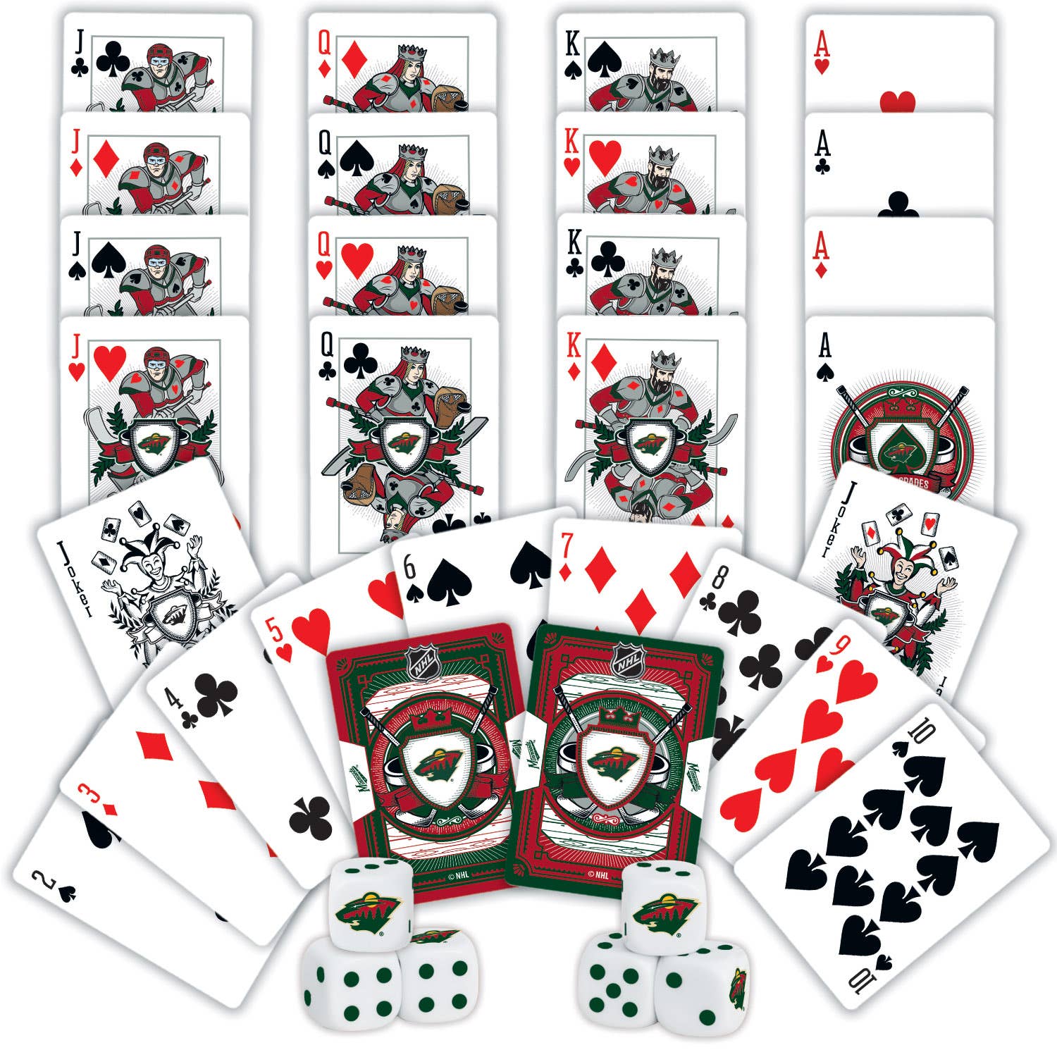 Minnesota Wild 2-Pack Playing Cards & Dice Set