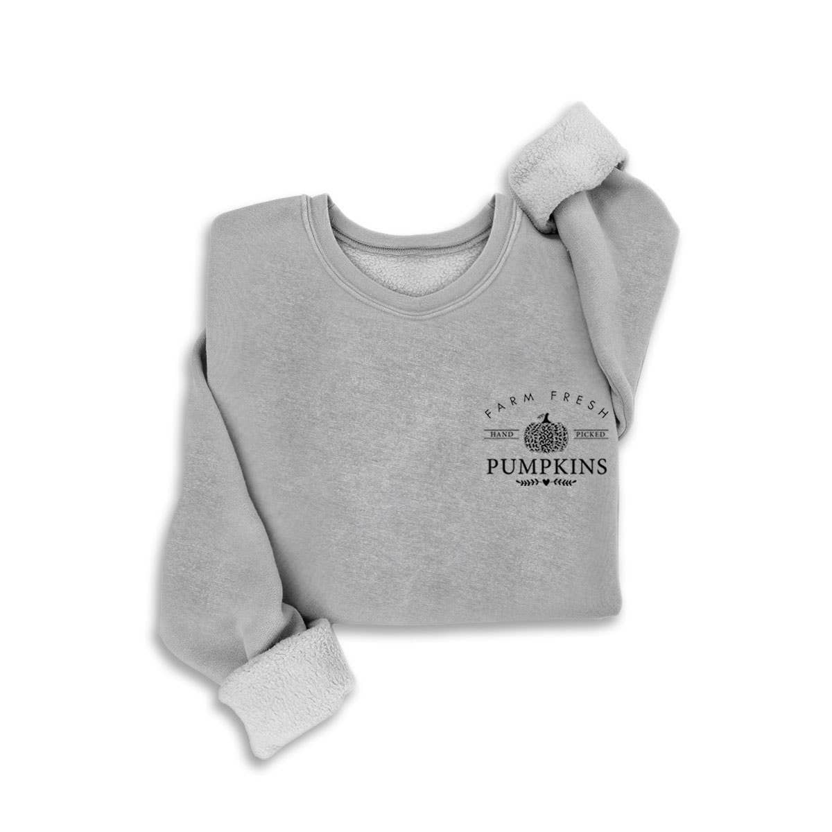 FARM FRESH PUMPKINS MINERAL SWEATSHIRTS: White / L