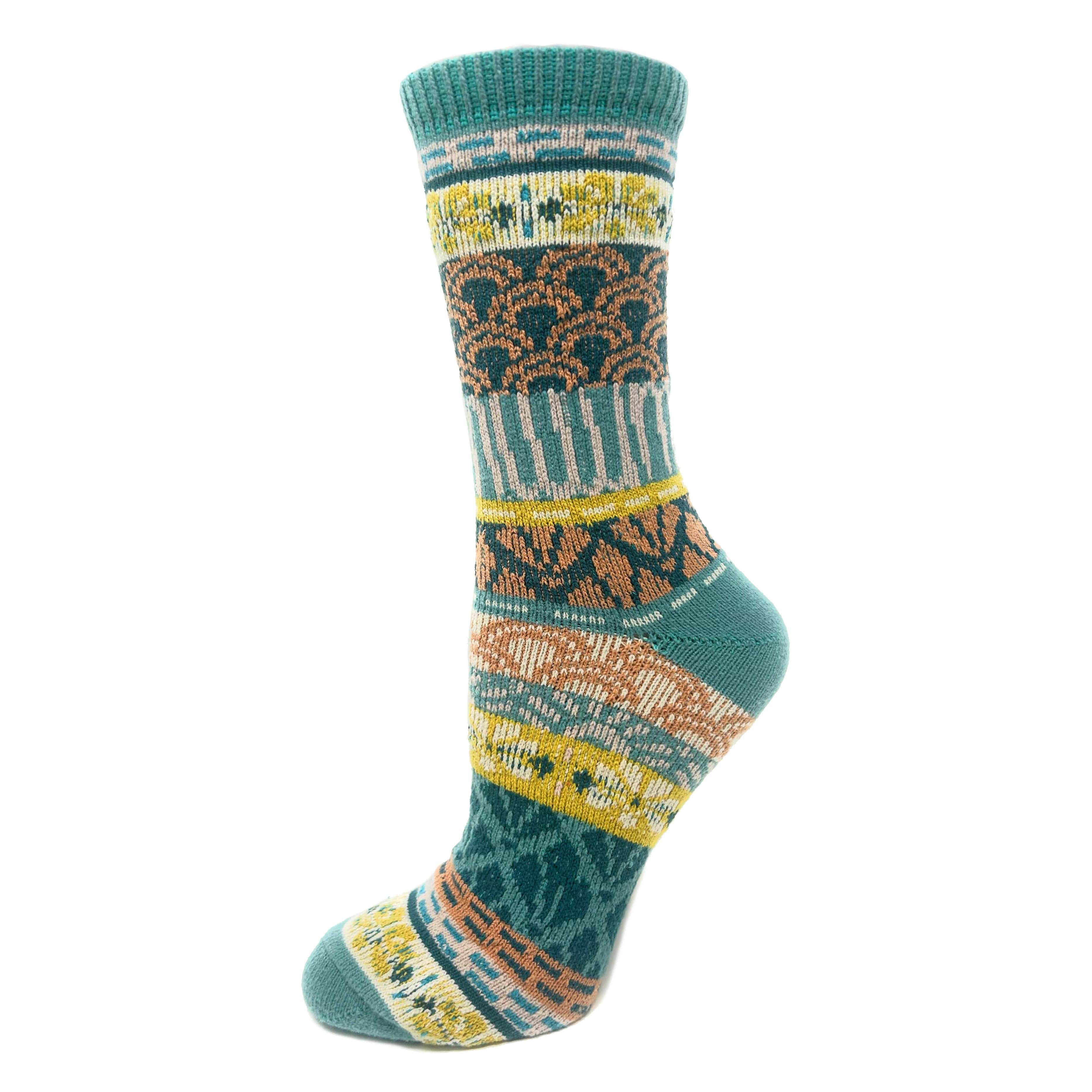 Olivia Women's Fuzzy Fair Isle Knit Socks