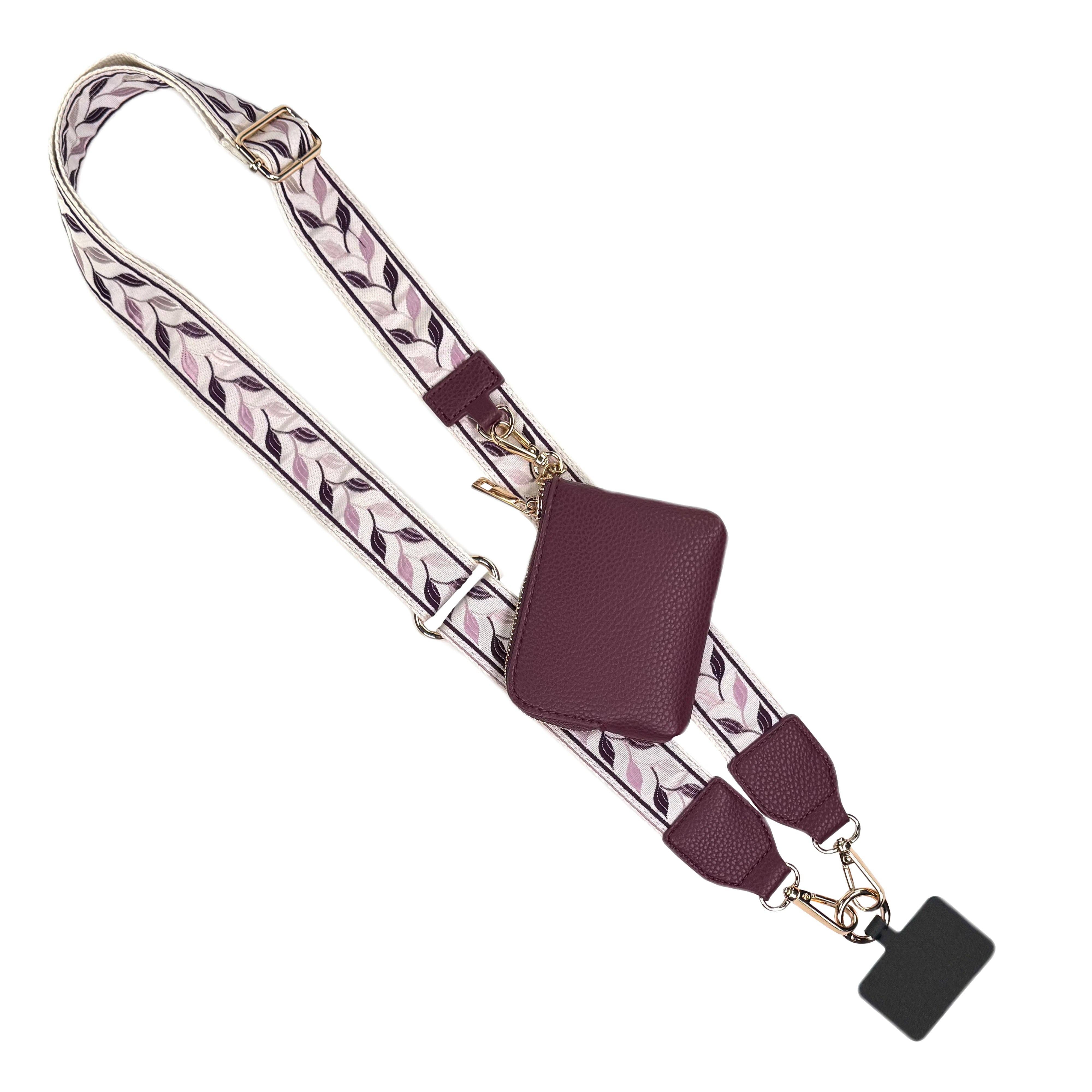 Clip & Go Leaf Pattern Strap w/RFID Pouch