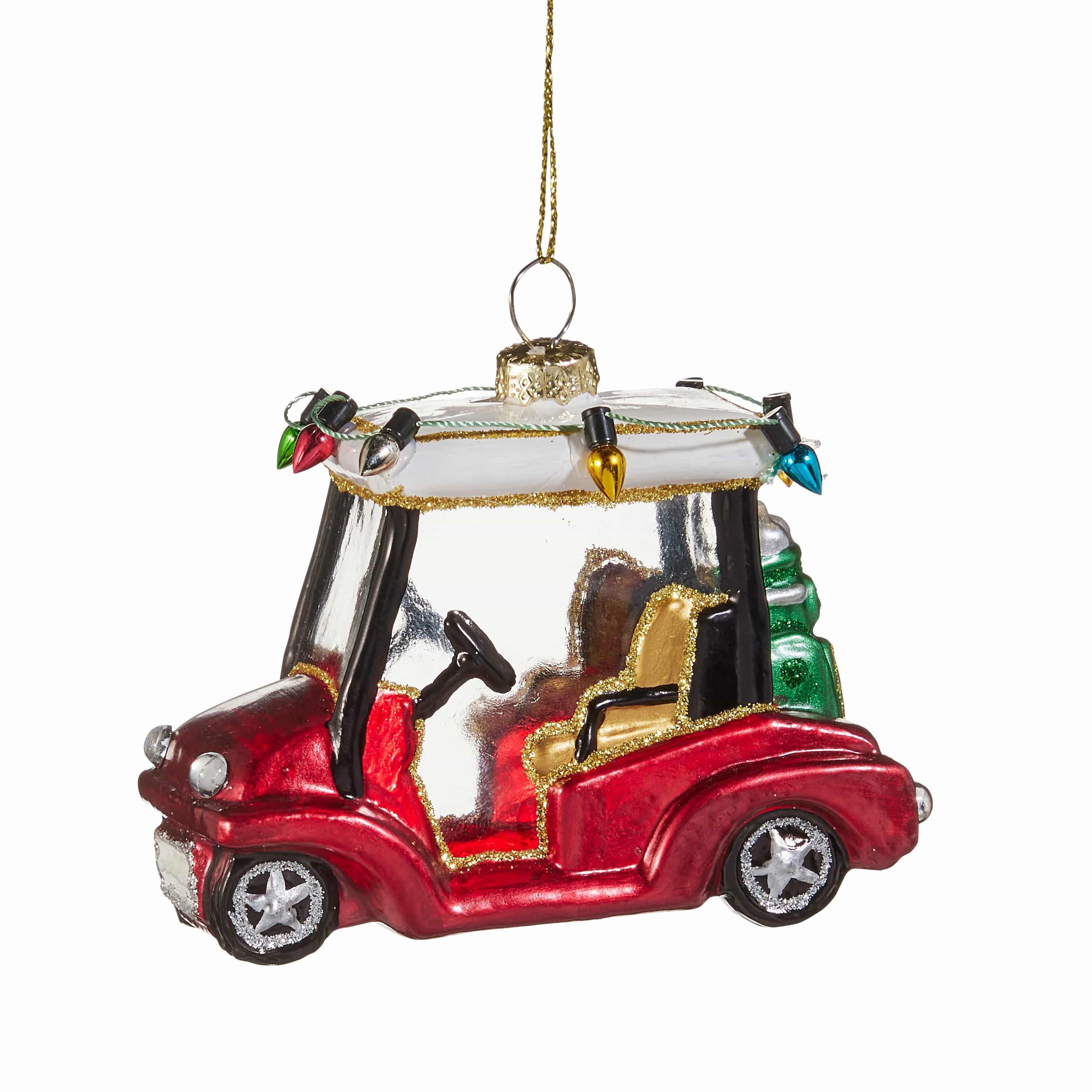 RAZ Imports Seasonal Decor 4" Golf Cart Ornament