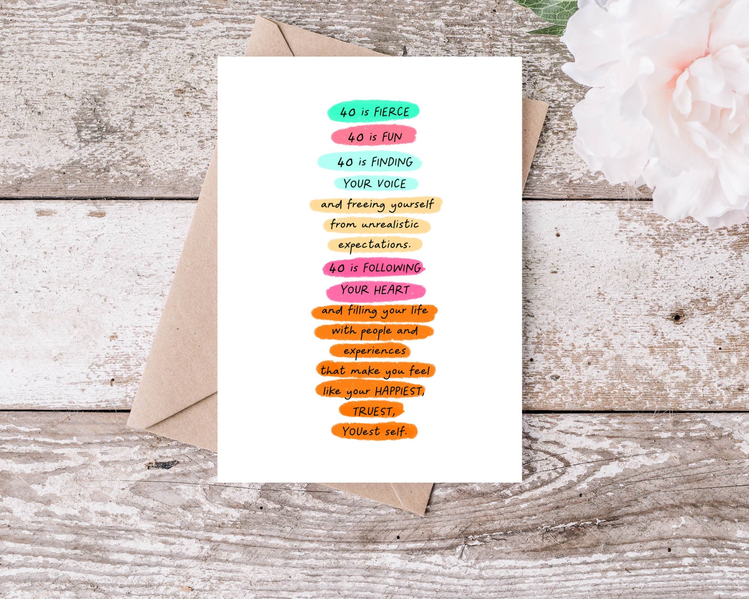 Card & Story LLC 40th Birthday Card for Her