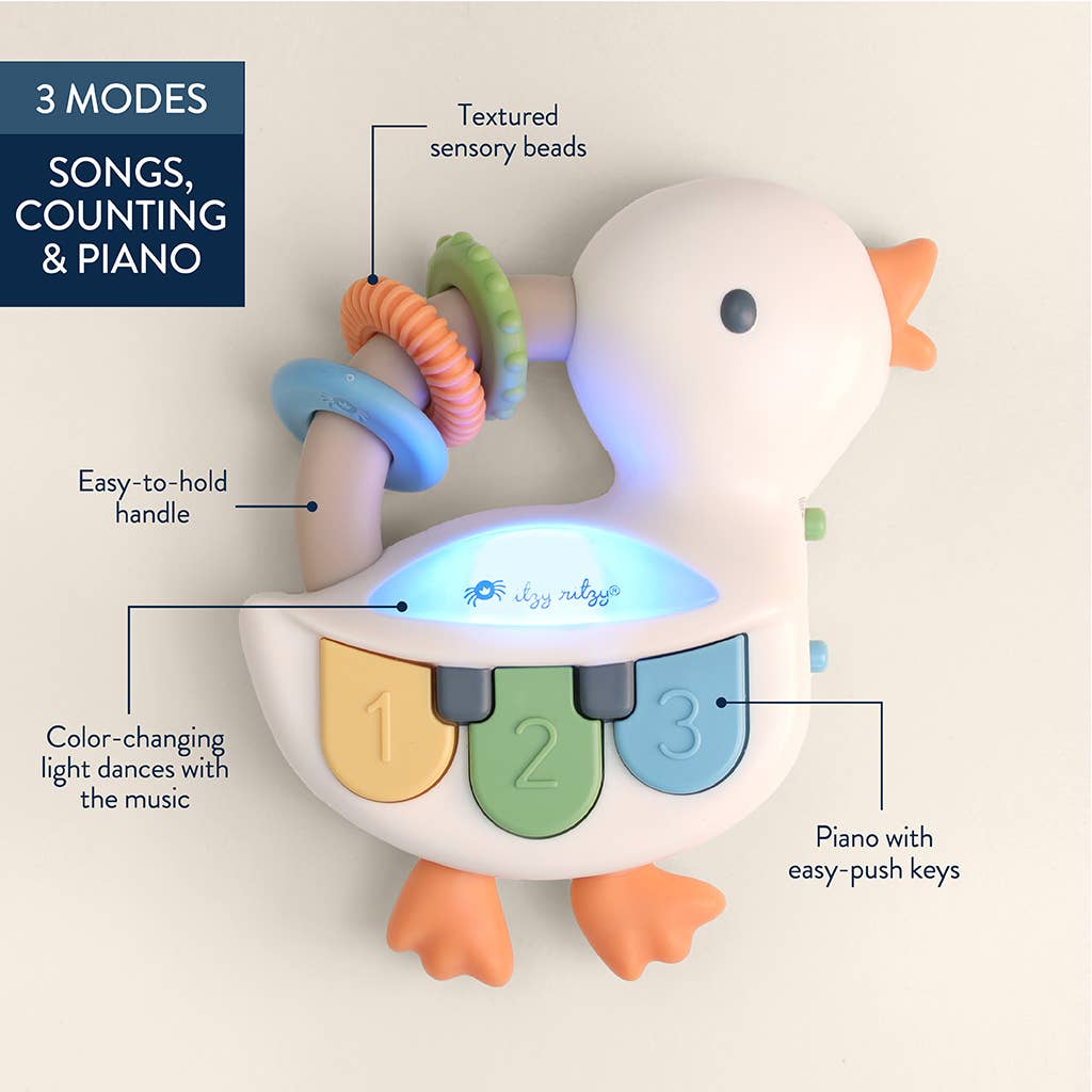 Bitzy Tunes™ Goose - Light-up Interactive Piano Toy
