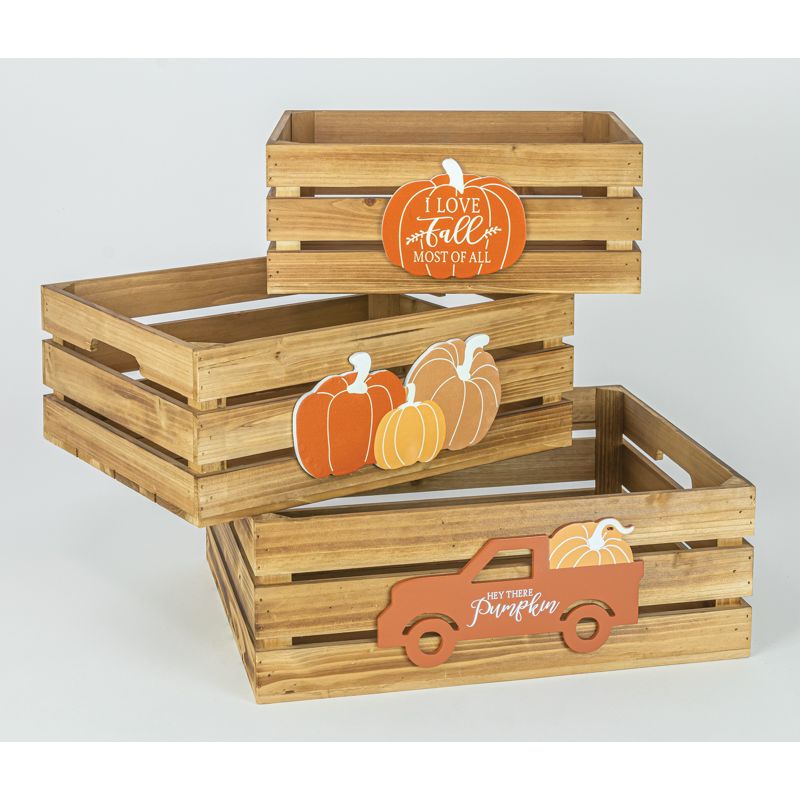 Fall Wood Crates