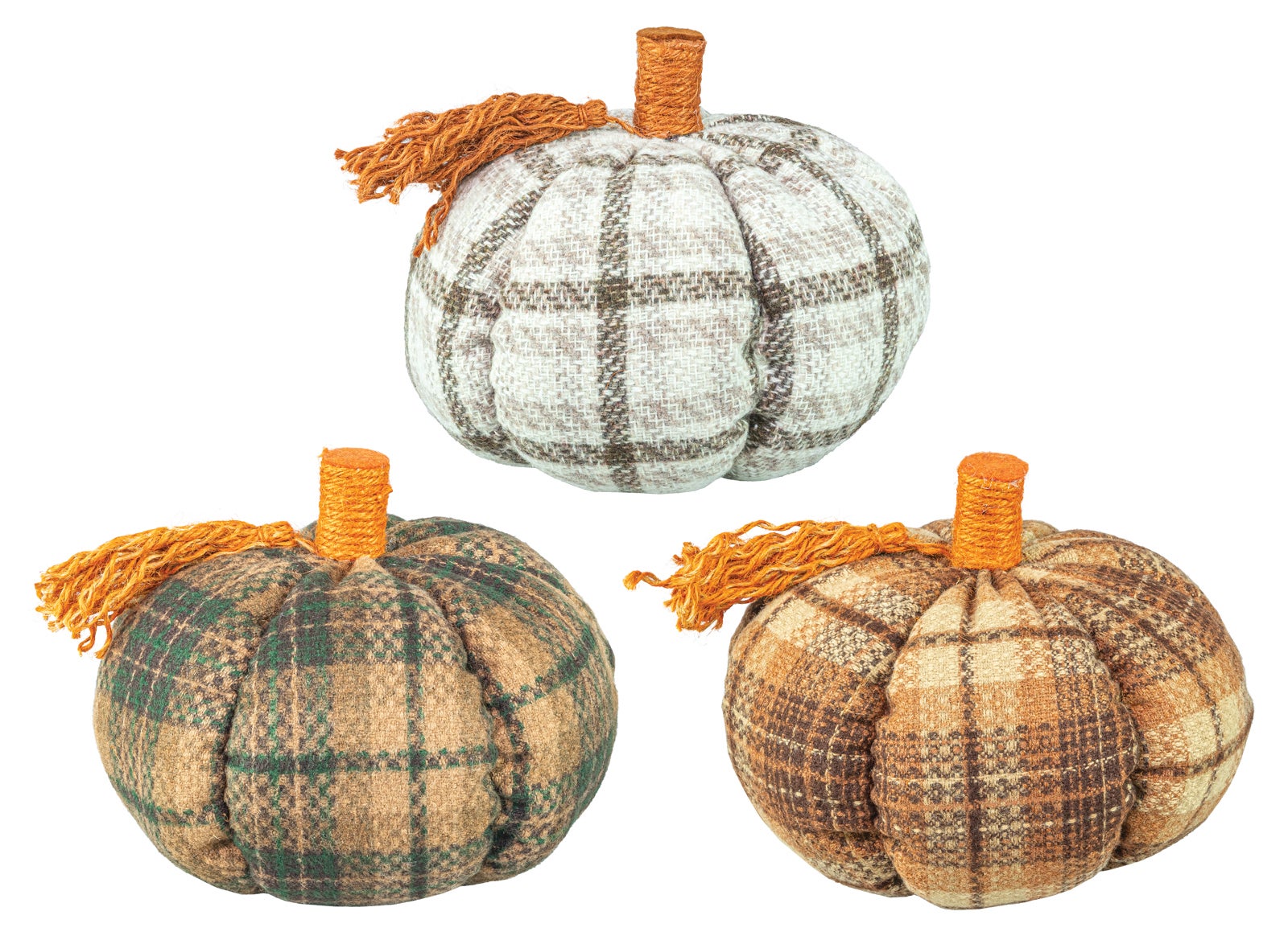 Plaid Plush Pumpkin