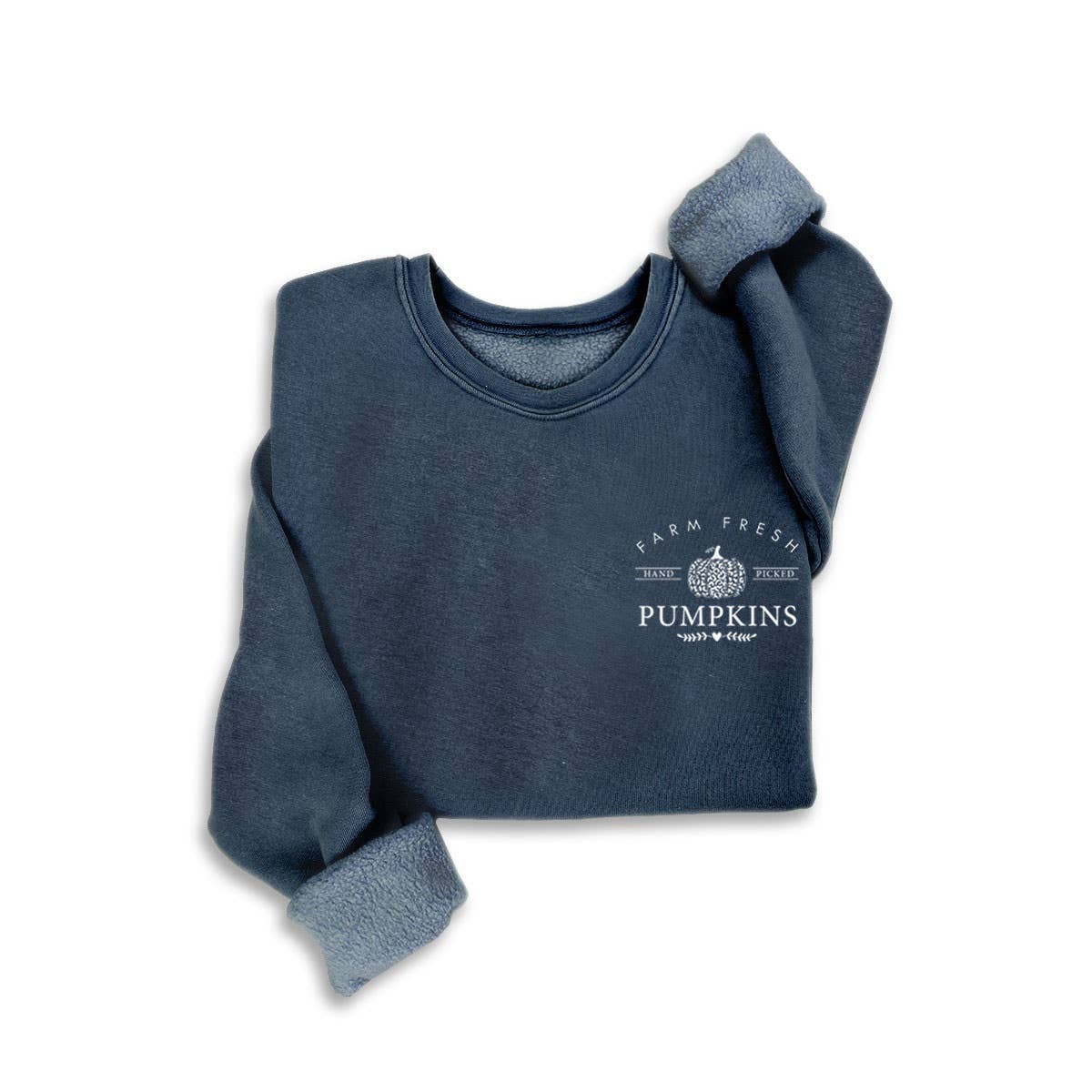 FARM FRESH PUMPKINS MINERAL SWEATSHIRTS: White / XL