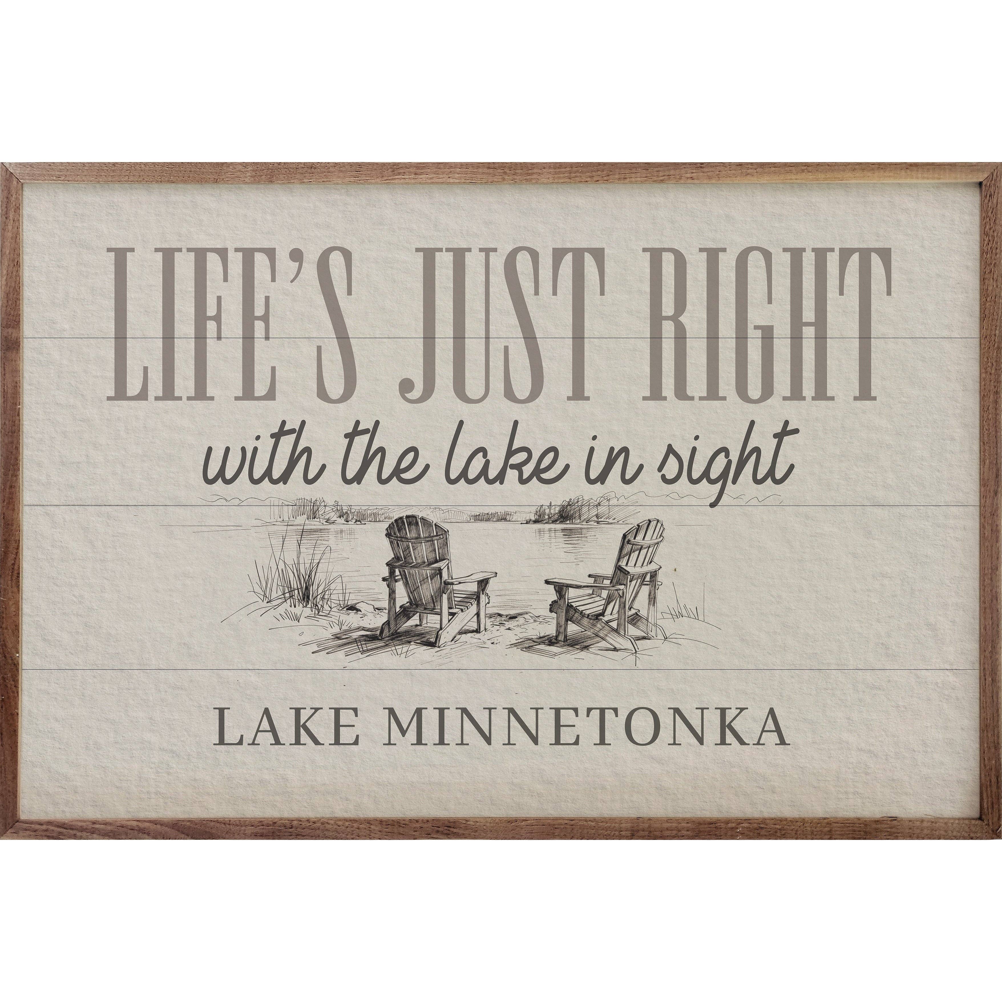 Life's Just Right Sign