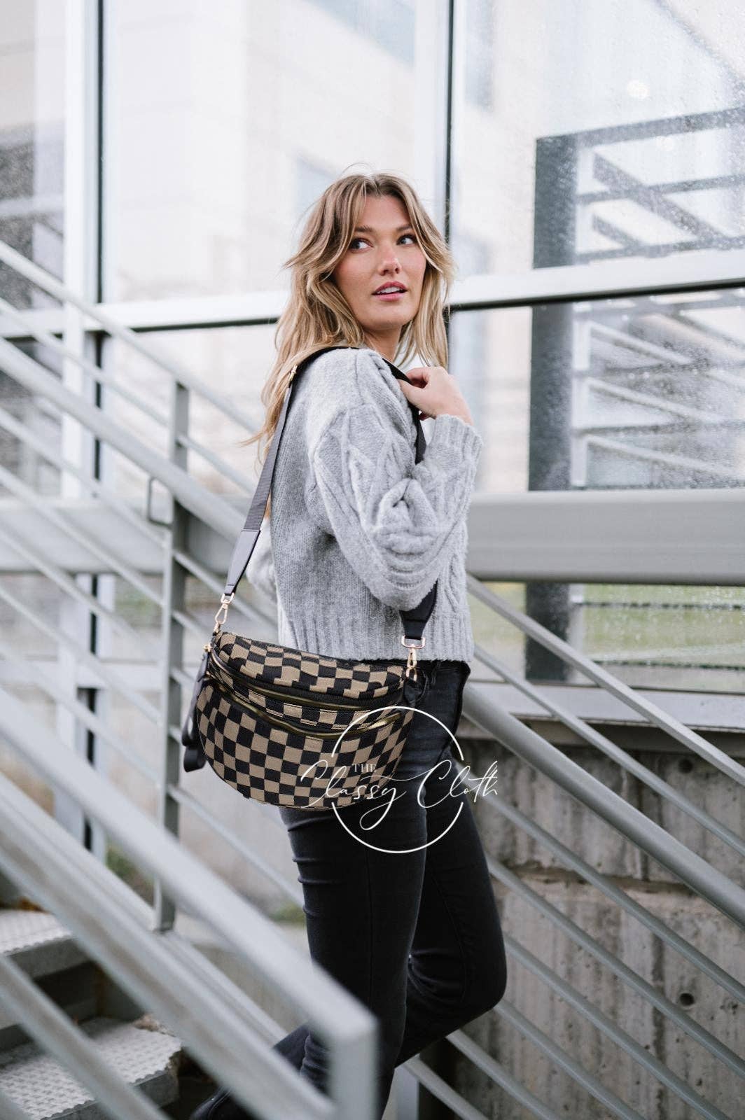 Black Farah Fanny Pack Shoulder Sling Bag