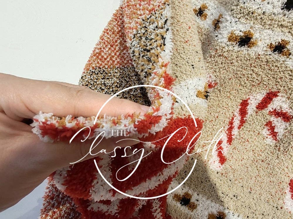 Christmas Luxe Blanket- Gingerbread Fair Isle RTS