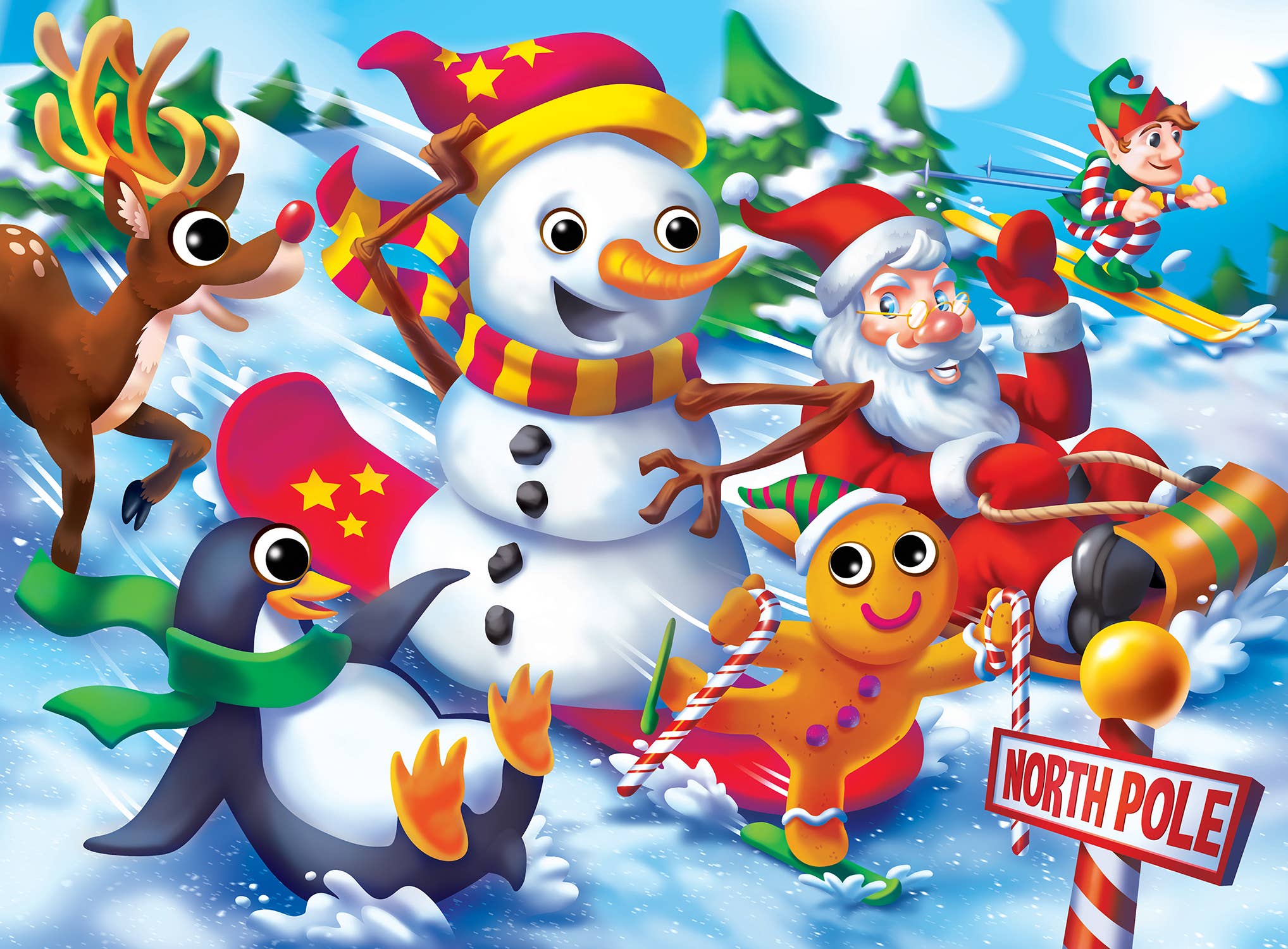 Googly Eyes Christmas Friends 48 Piece Puzzle
