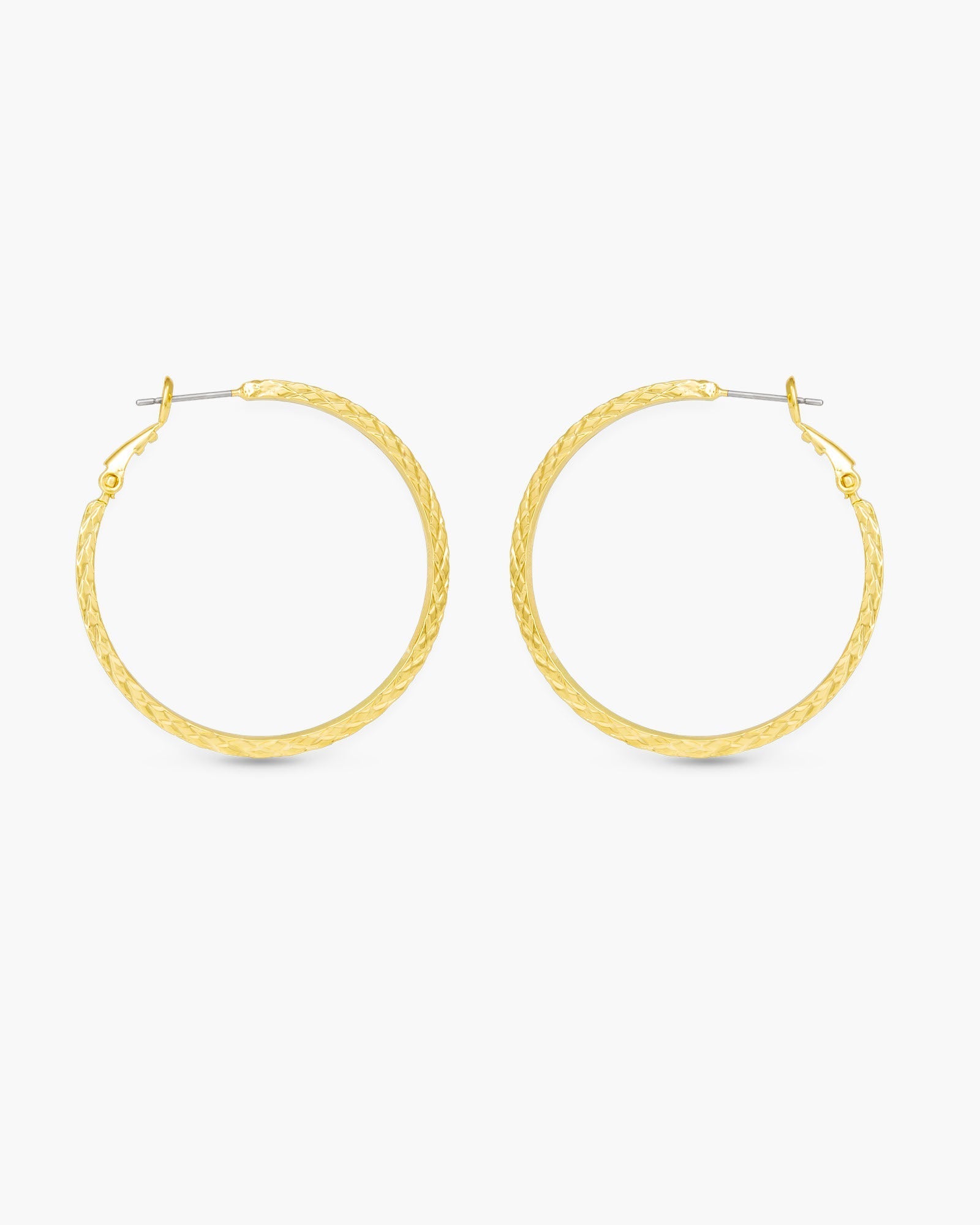 Leilani Polished Braided Large Hoop Gold