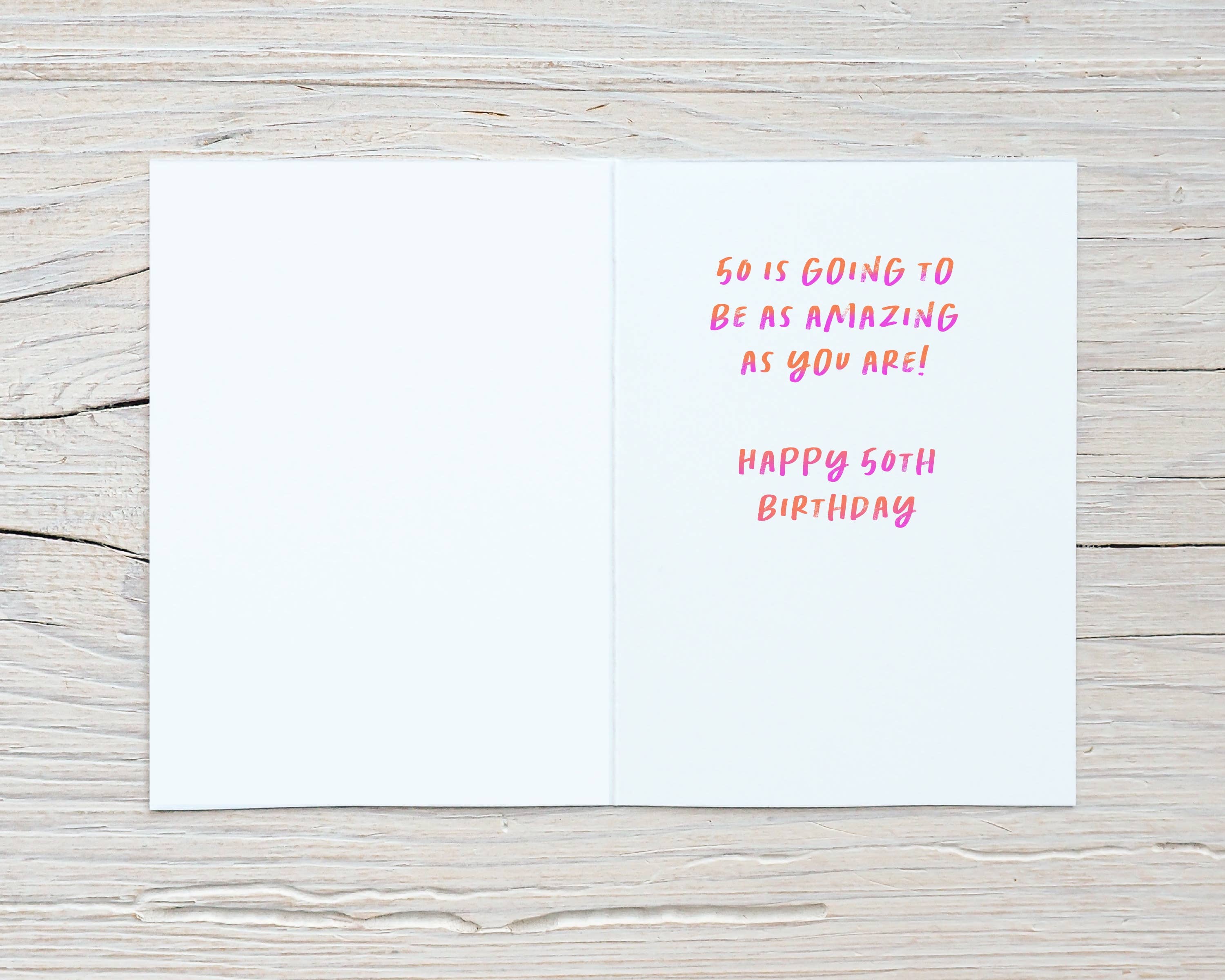 50th Birthday Card