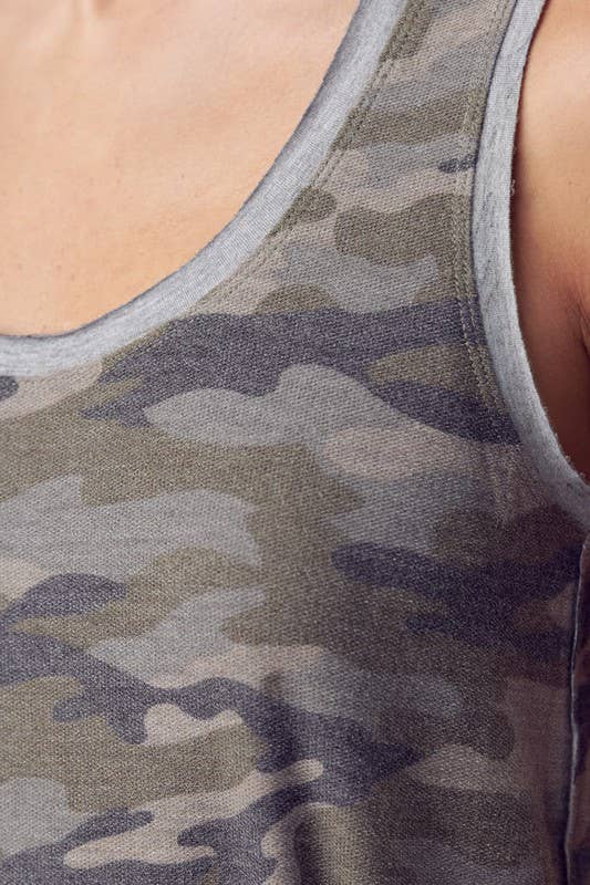 Reversible Camo Top - 40532T: Olive/H.Grey / M