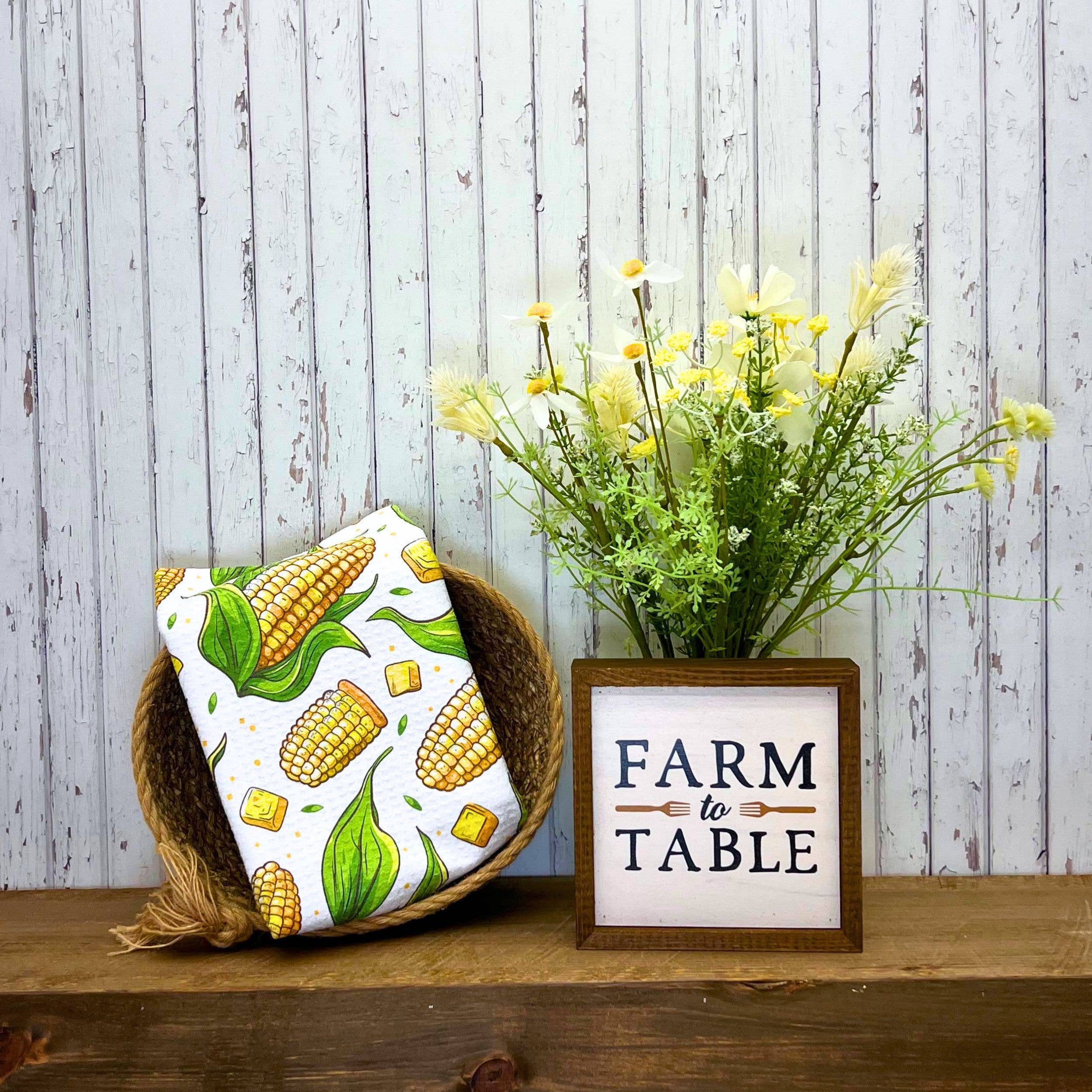 Sweet Corn Summer Cookout Tea Towel