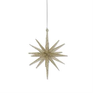 18 Point Champagne Glitter Star Ornament