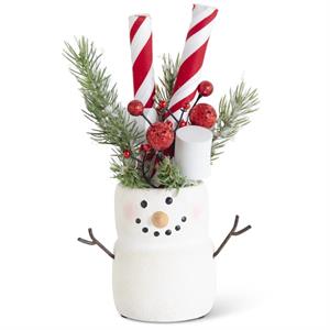 Marshmallow Snowman Premade w/Peppermint