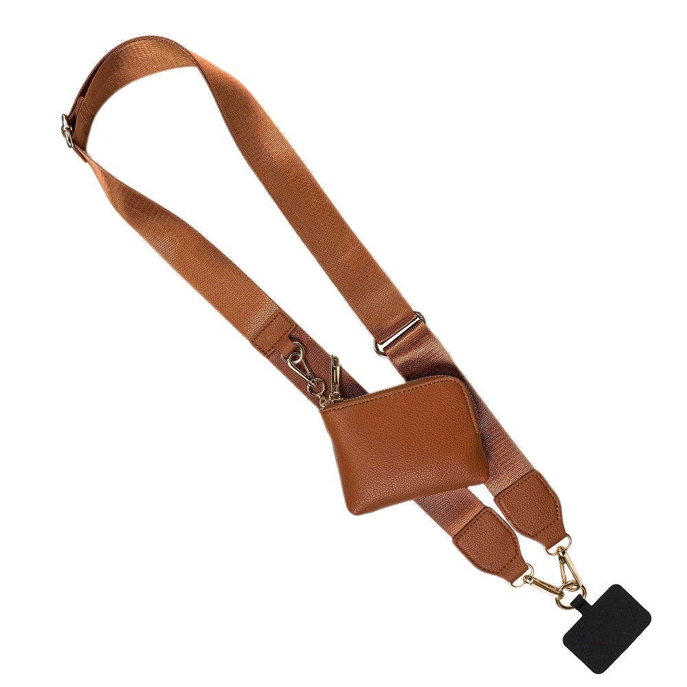 Clip & Go Strap w/RFID Pouch Solid: Brown