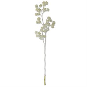 32 Inch White Glittered Sedum Stem