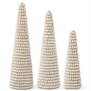 Jute Cone Trees with White Beads