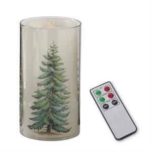 Clear Glass Christmas Tree Candle Slip
