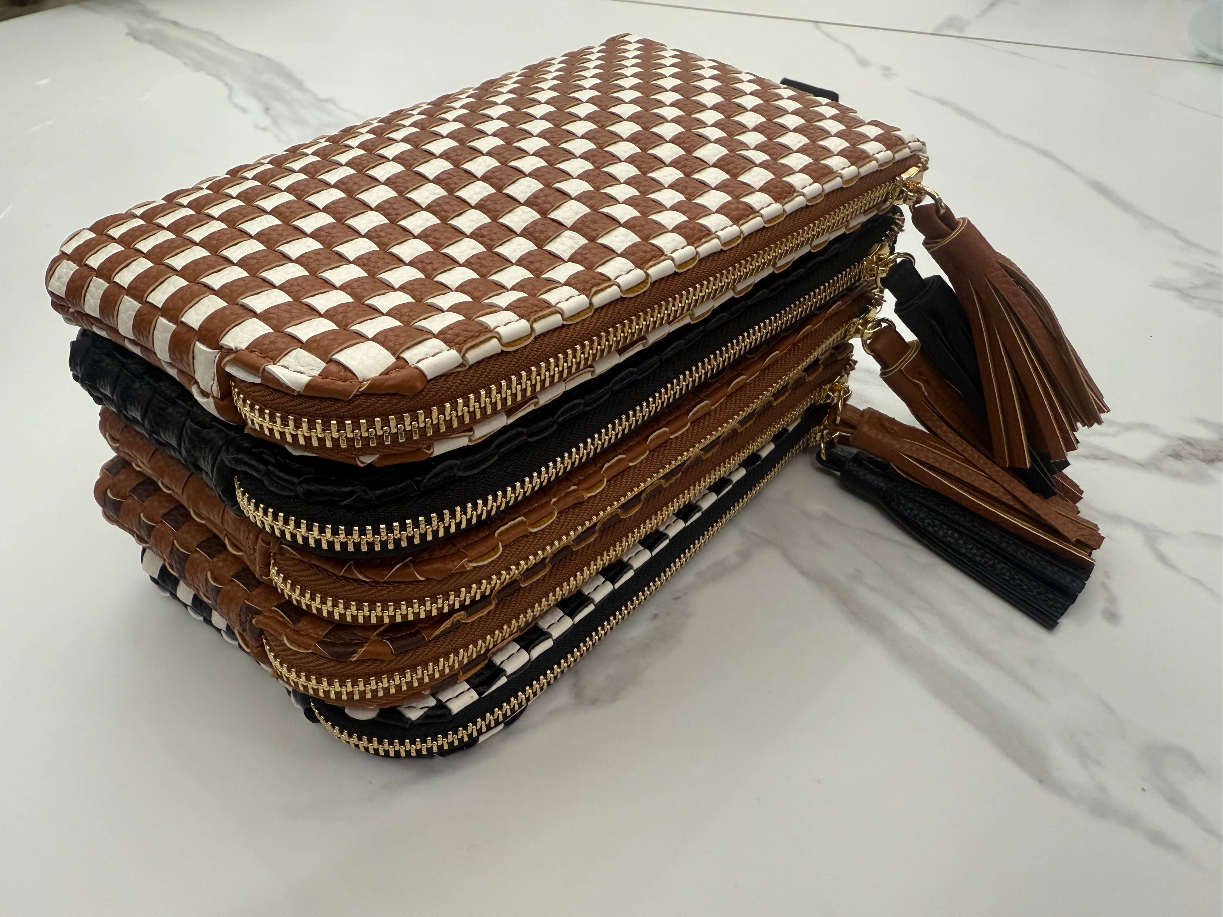 Lila Woven Wallet - Black RTS