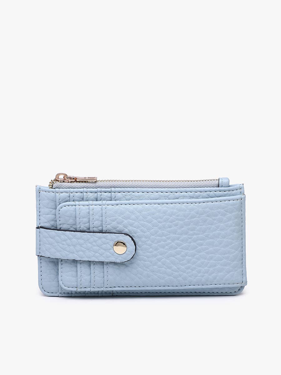 Mae RFID Multi-Card Wallet w/ Strap Snap Closure