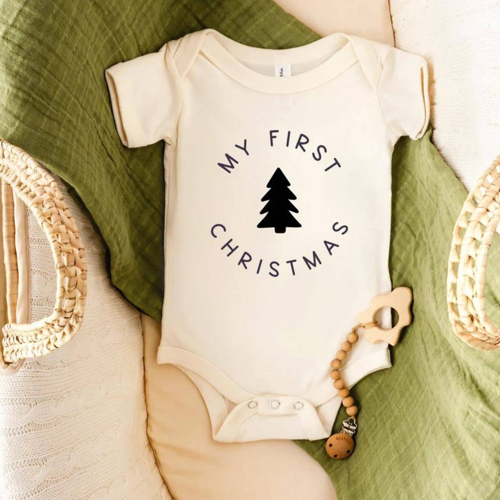 My First Christmas Baby Onesie Long Sleeve