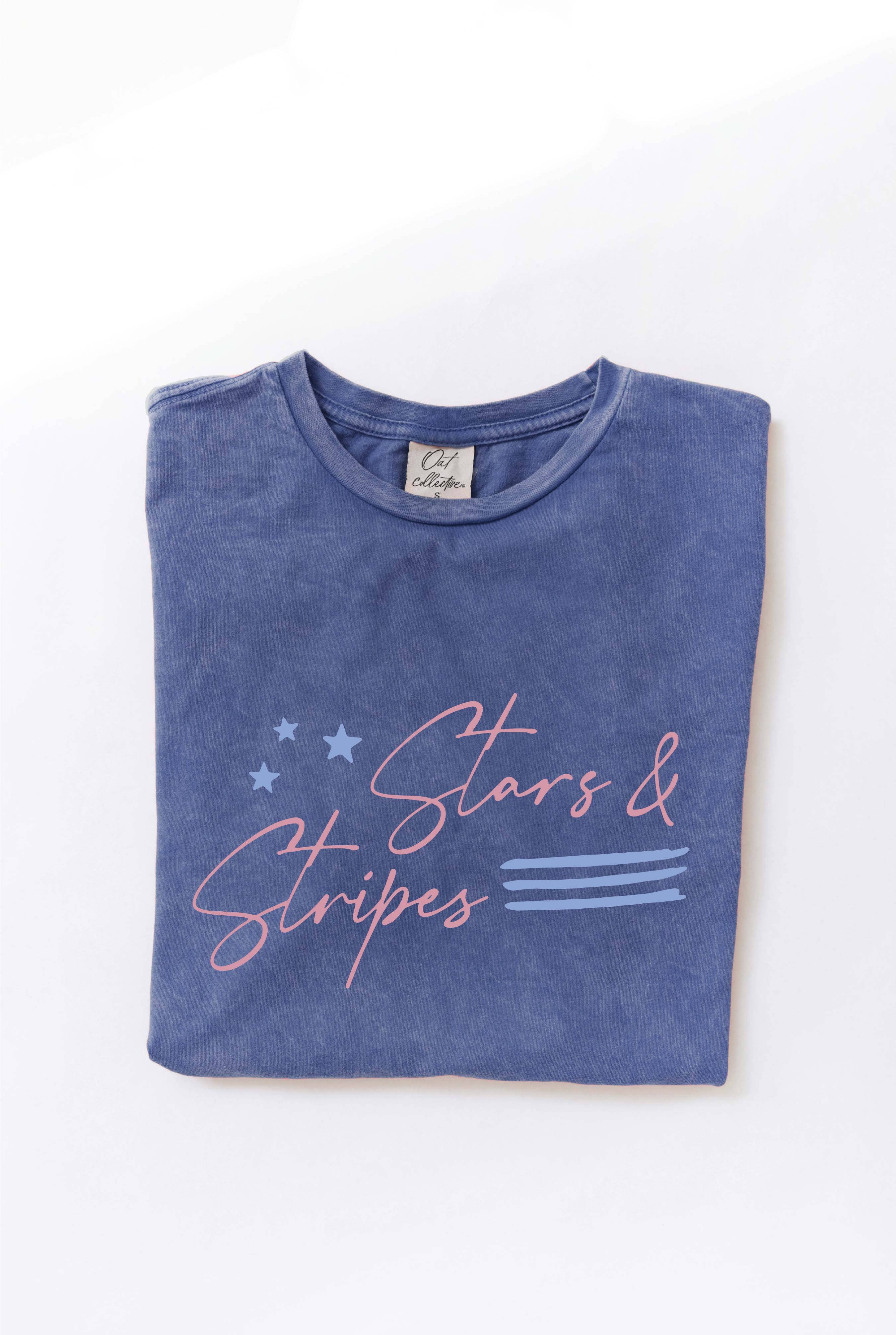 Denim Stars & Stripes Mineral Washed Tee