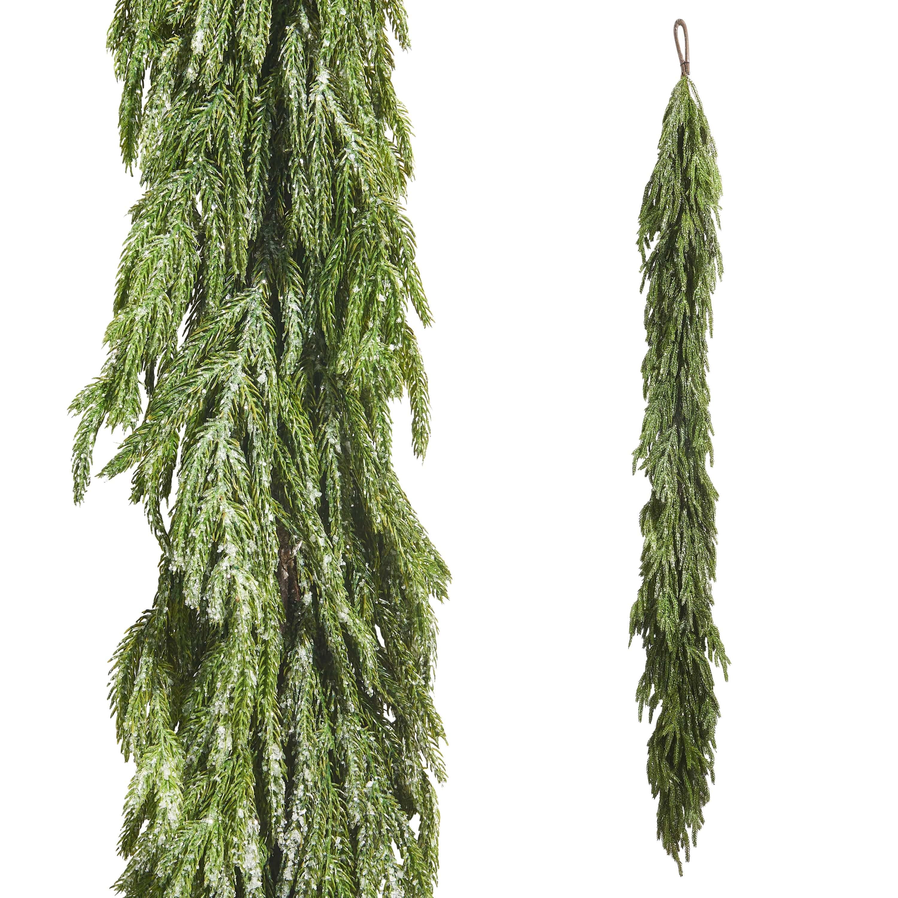 RAZ Imports Seasonal Decor 6' Glittered Norfolk Pine Garland