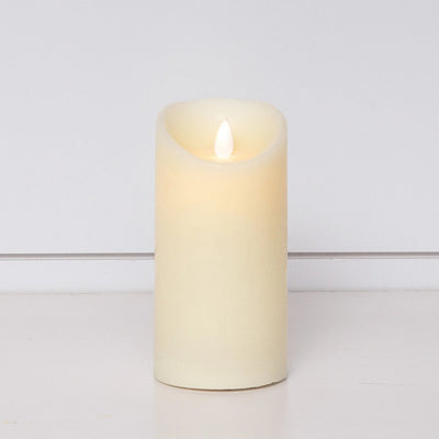 6" LED Ivory Flickering Pillar Candle