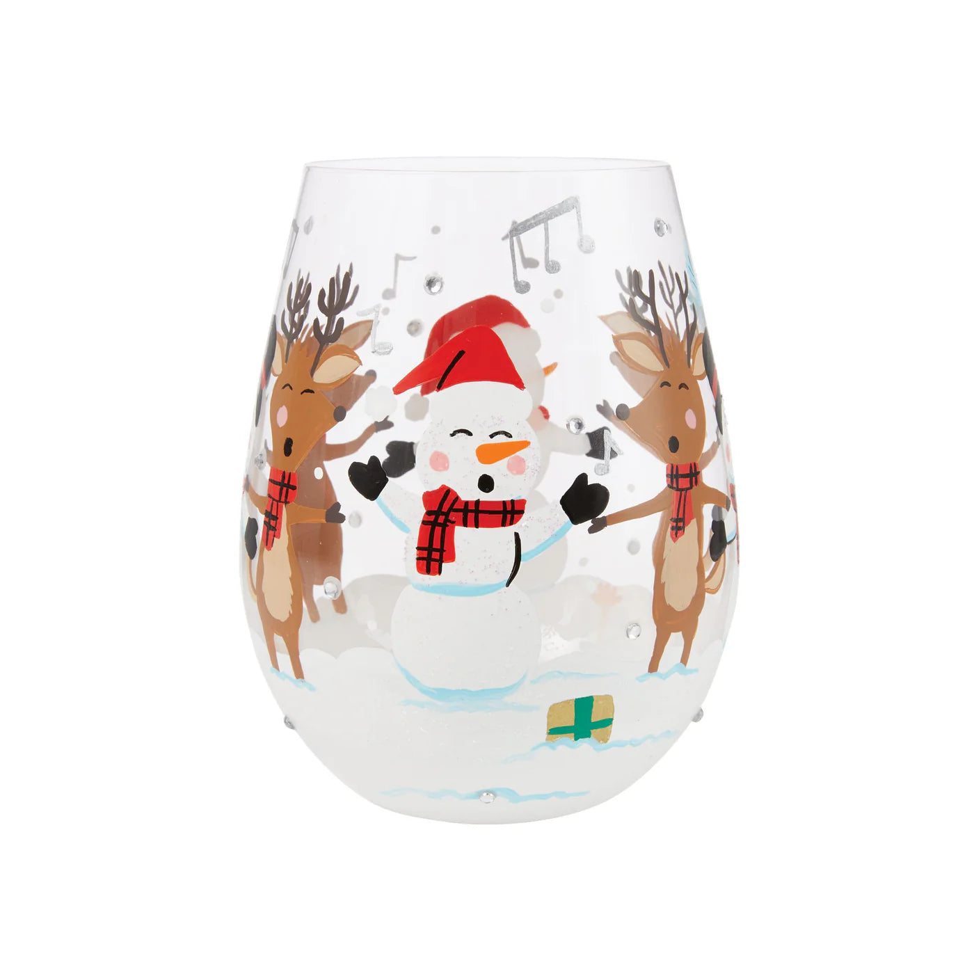 A-Caroling We Go Stemless Wine Glass