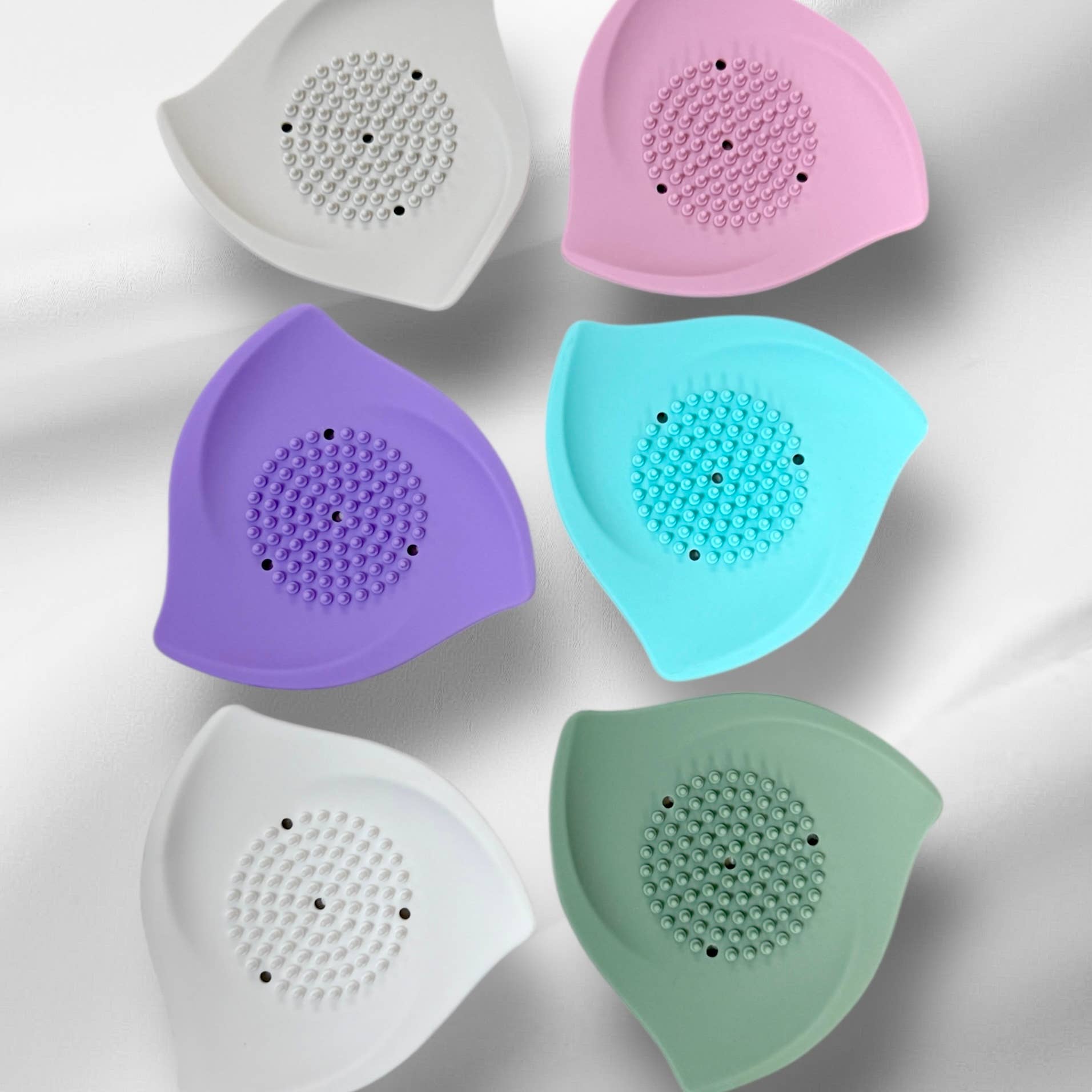 Shower Steamer Tray - Silicone Soap Tray: Mint blue