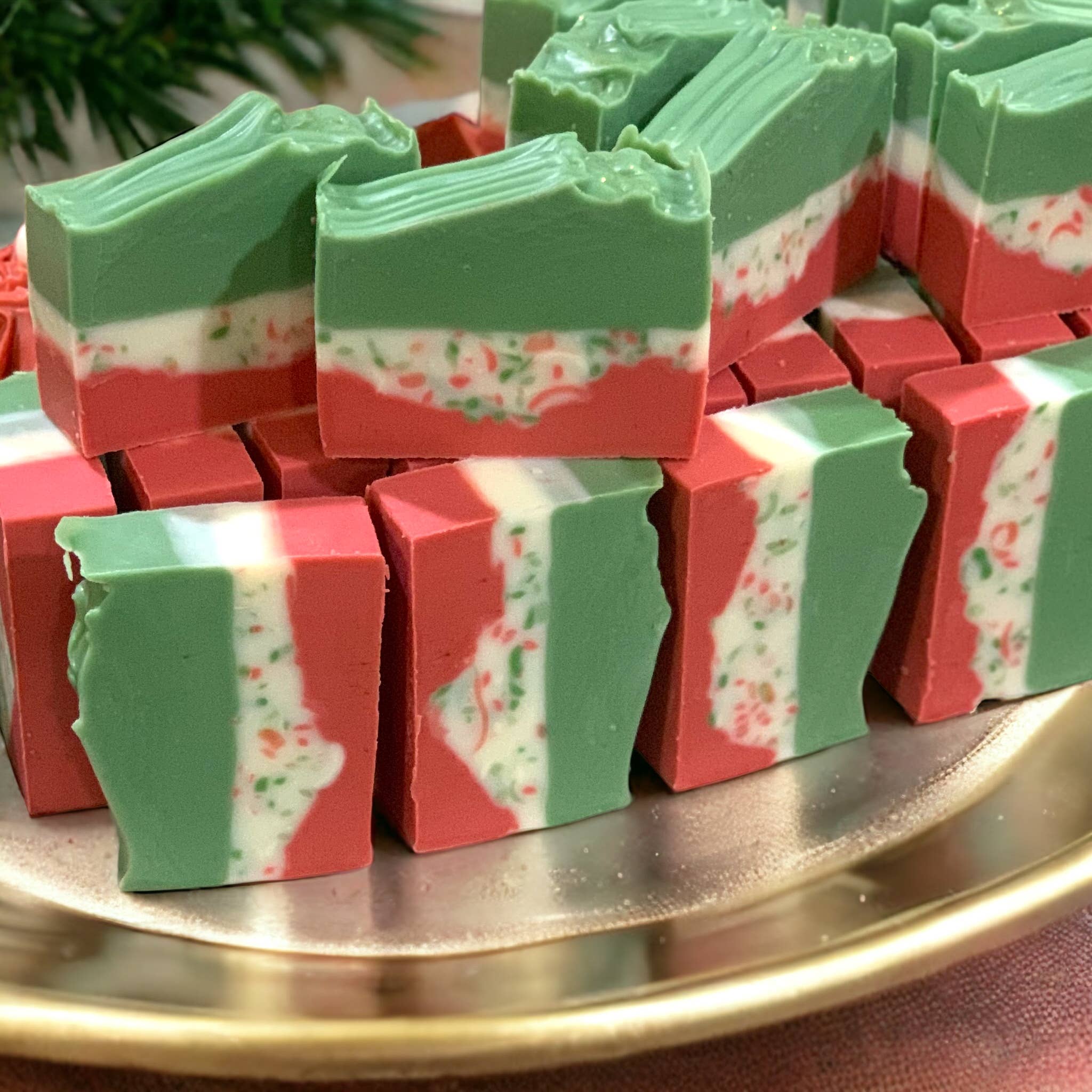 Holiday”Elf Stockings” Handmade Soap