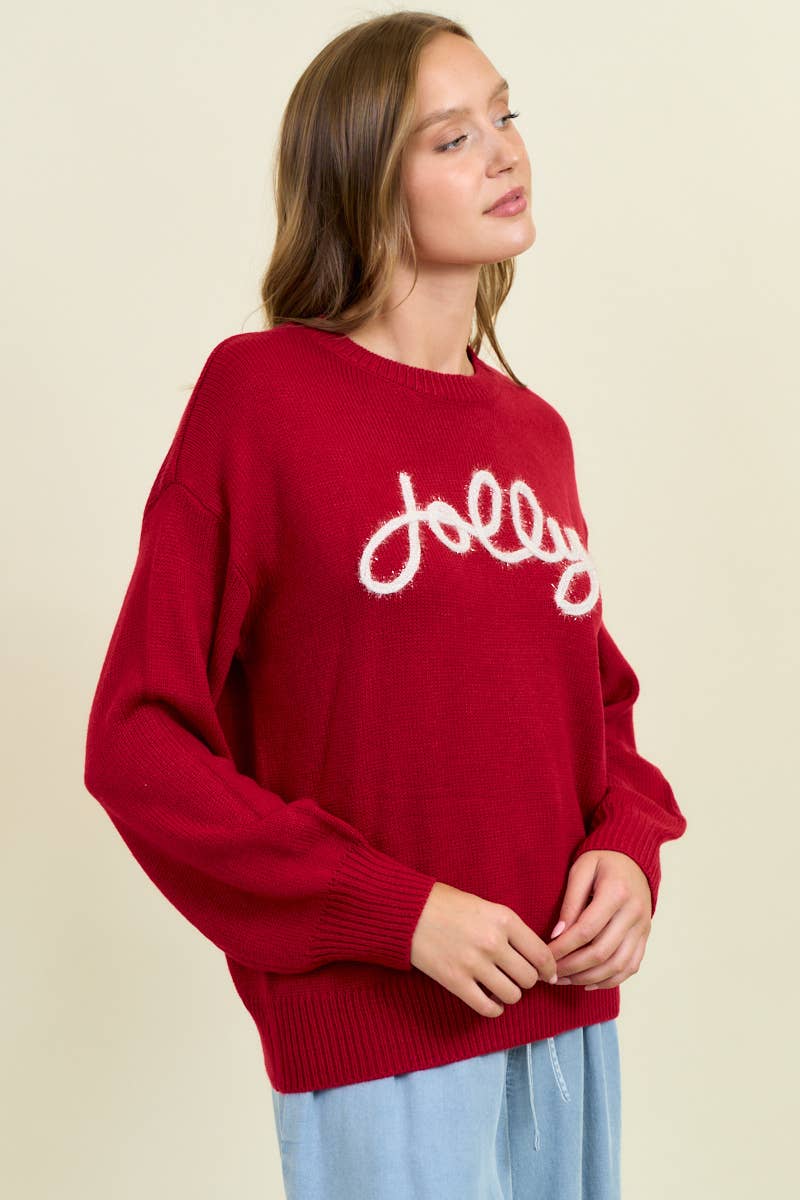 Jolly Metallic Embroidered Sweater