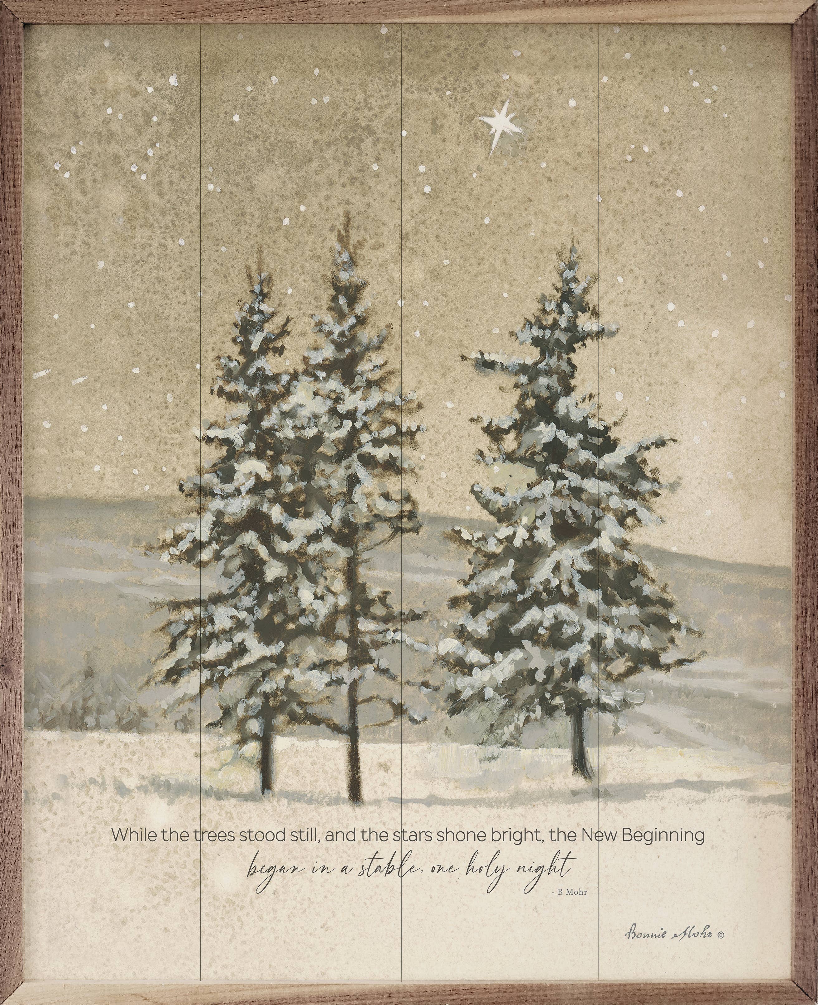 Star Bright Wood Print 8 x 10