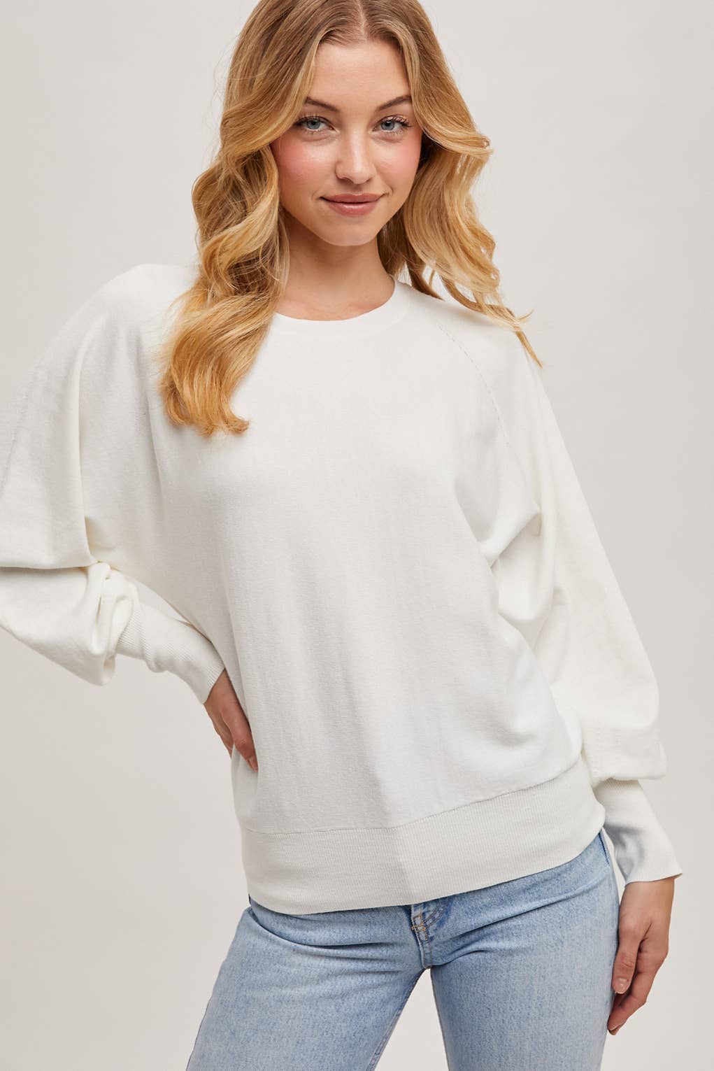 Ivory Lightweight Pullover Sweater