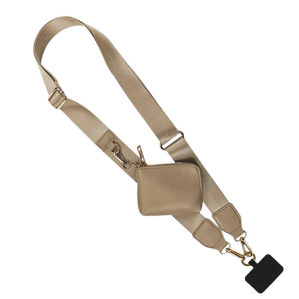 Clip & Go Strap w/RFID Pouch Solid: Brown