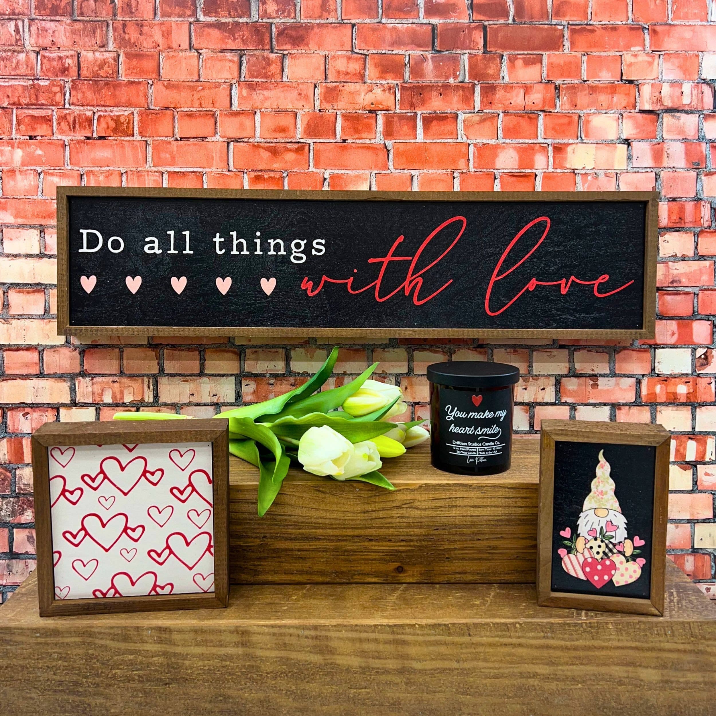 Heart Pattern Valentine's Day Sign