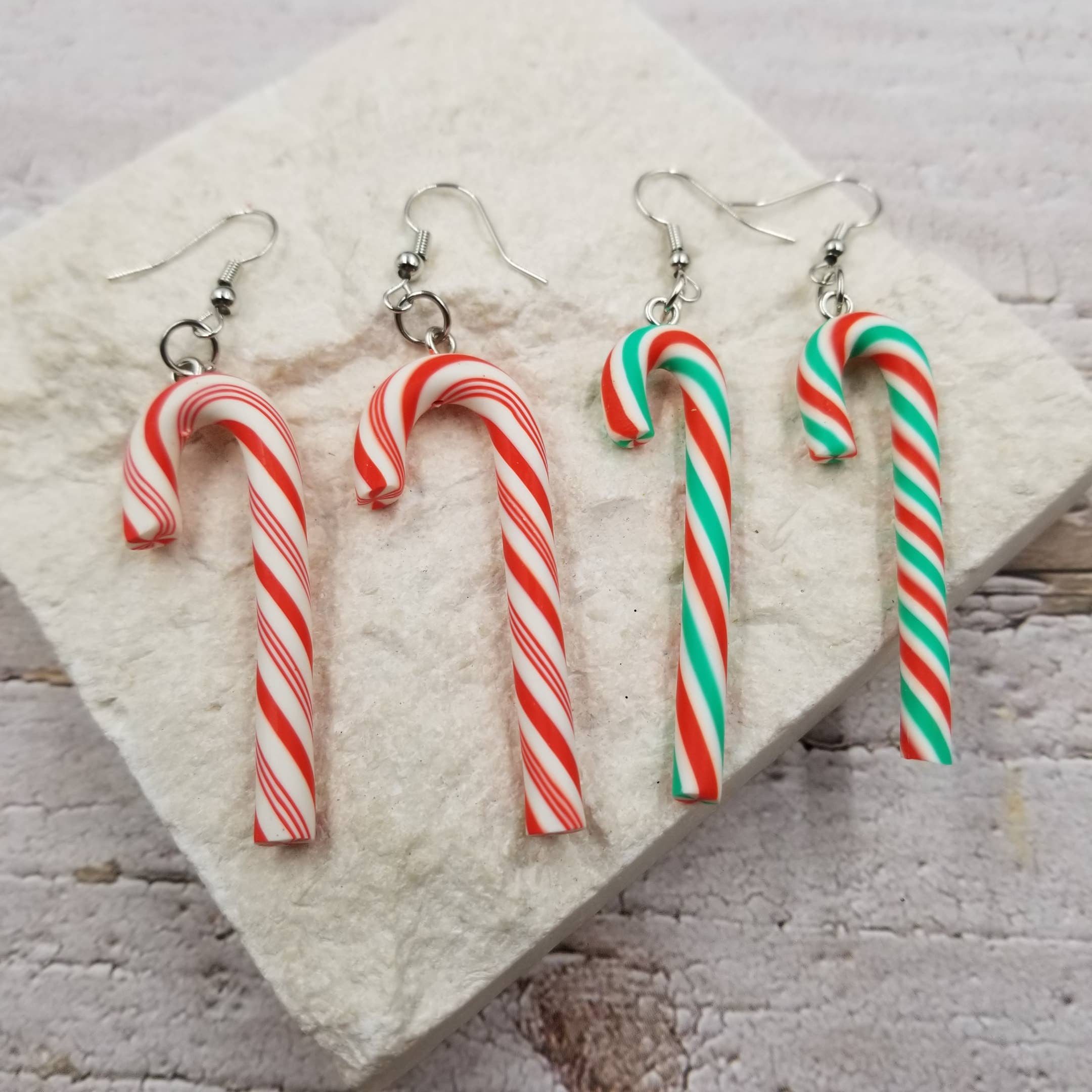 Christmas Candy Cane Sweet Earrings