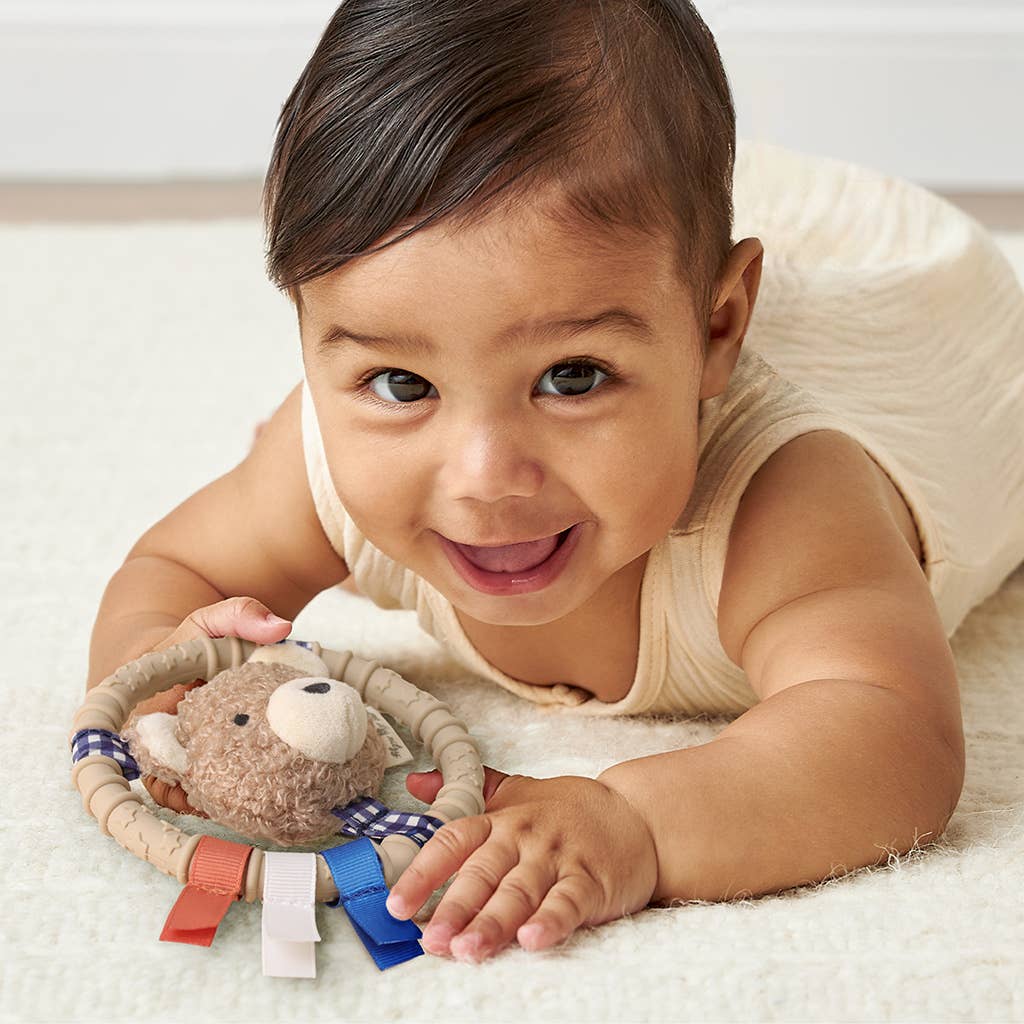 Itzy Ring Pal™ - Teething Ring with Plush Bear