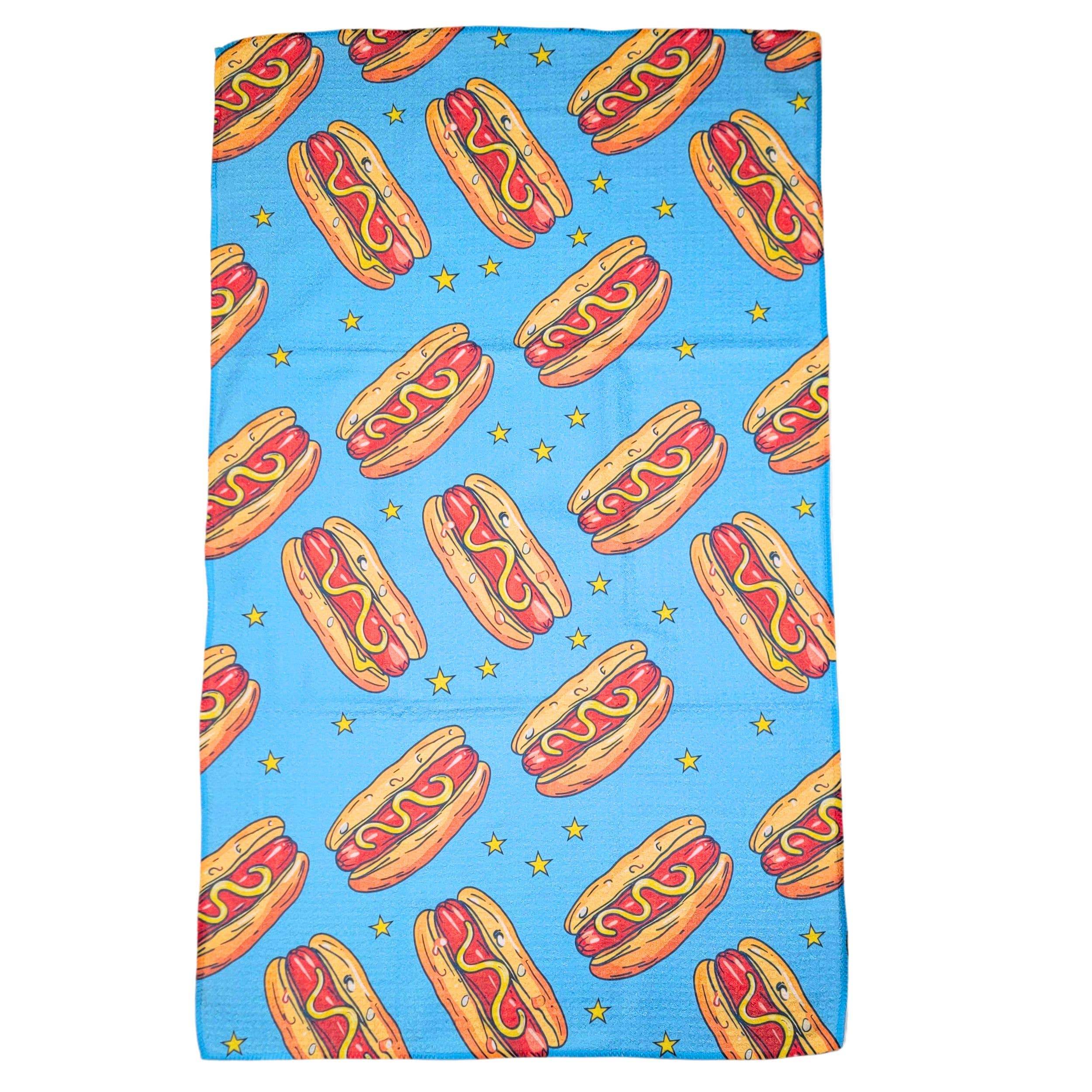 Hot Dog Summer Cookout Tea Towel