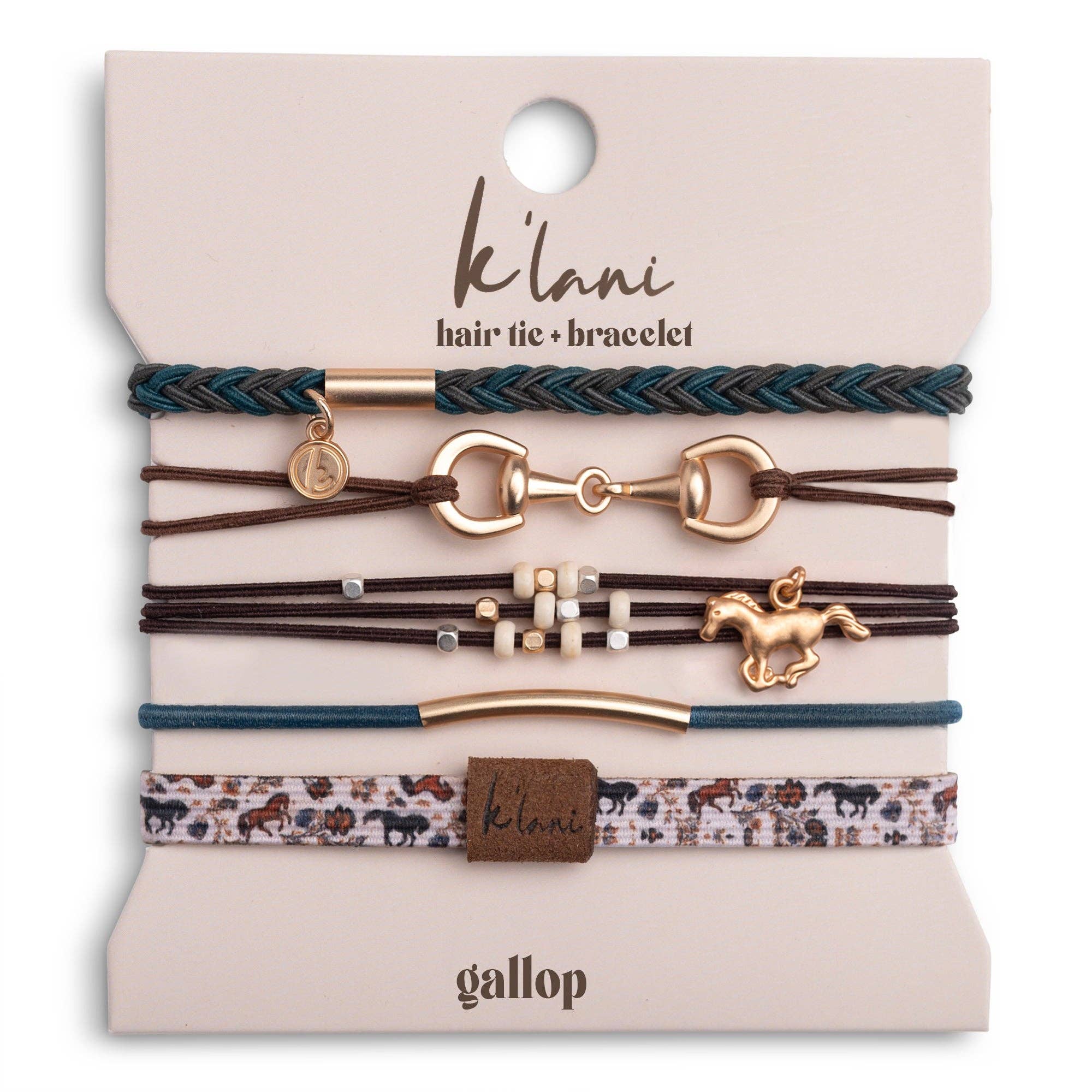 Gallop Horse & Bridle Equestrian Accents K’alani Hair Tie Bracelets