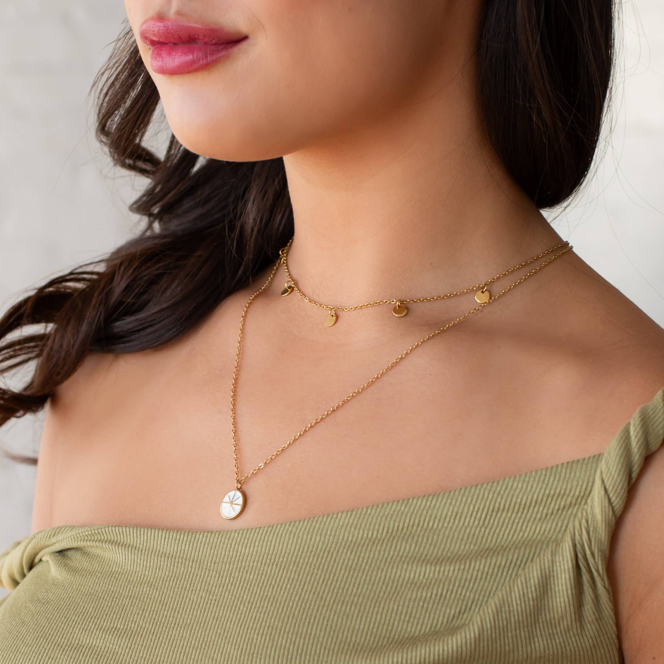 Luxe Gold Layered Pendant Necklace