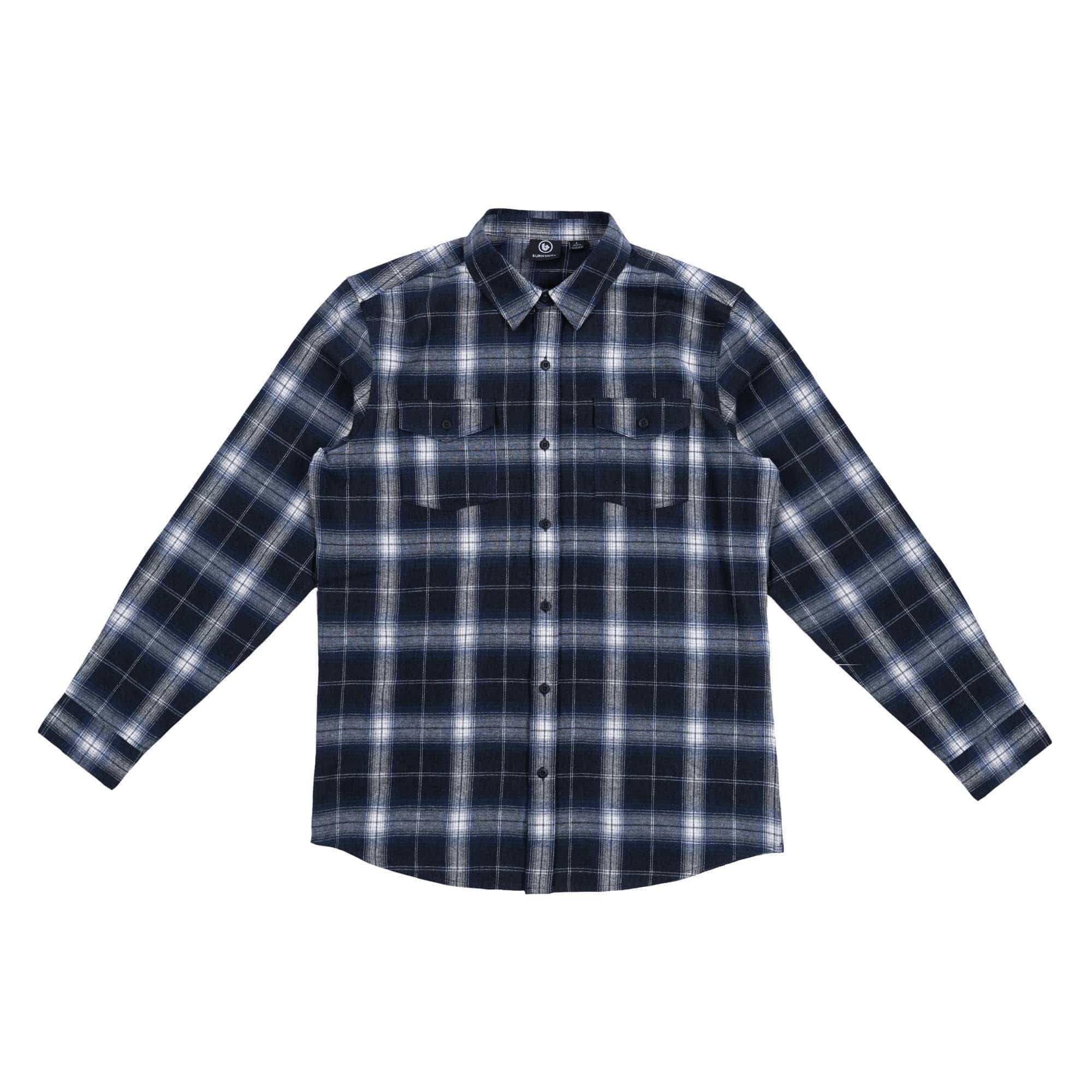 Mens Flannel Shirt: Black Yellow / L