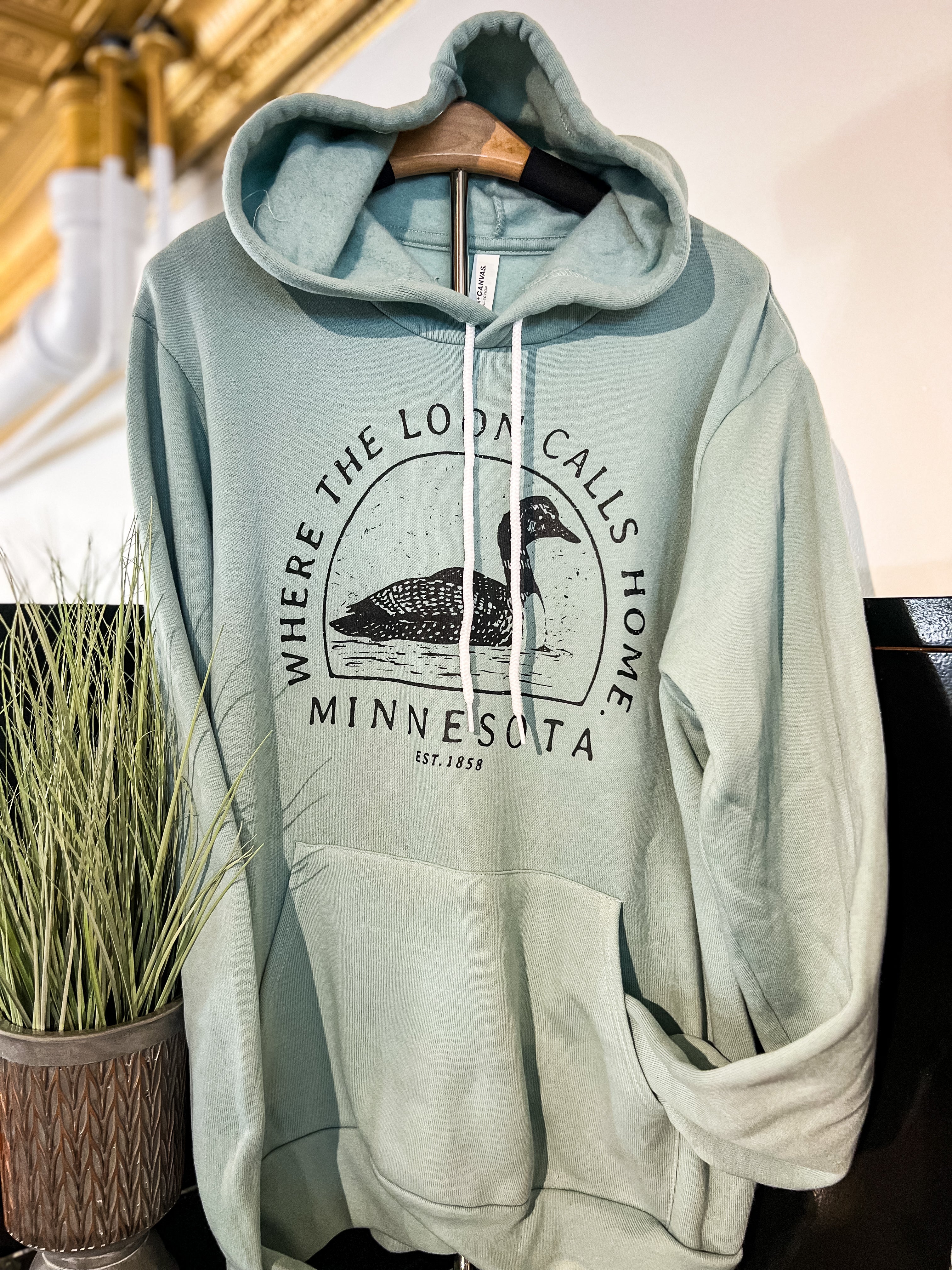 Dusty Blue Minnesota Loon Hooded Sweatshirt