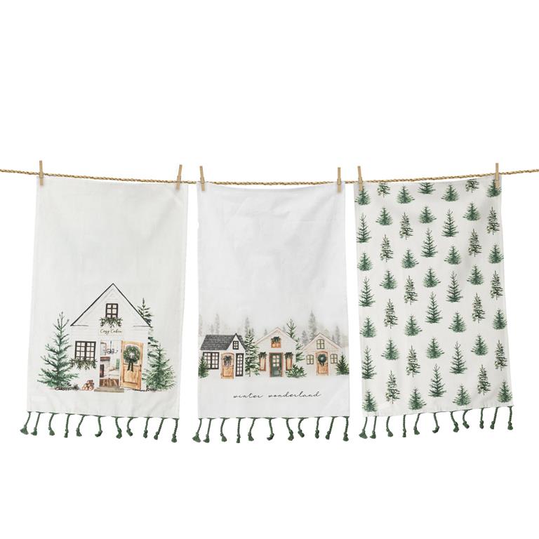 Cozy Cottage Winter Wonderland Tea Towels