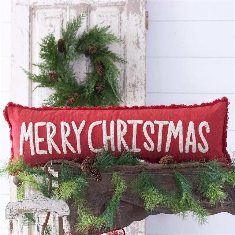 Stone Washed Merry Christmas Pillow